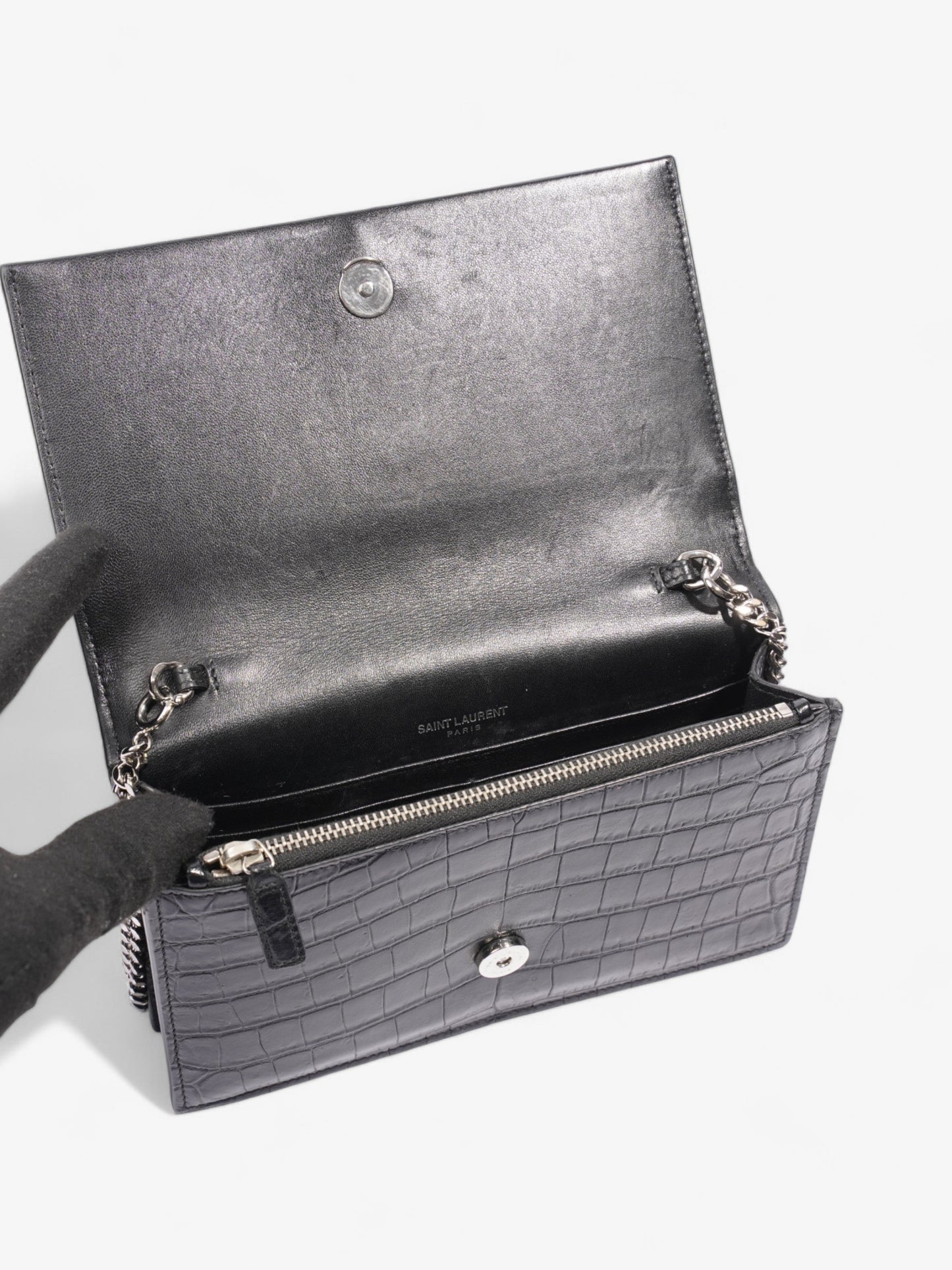 Saint Laurent Kate Tassel Bag Black Calfskin Leather Small