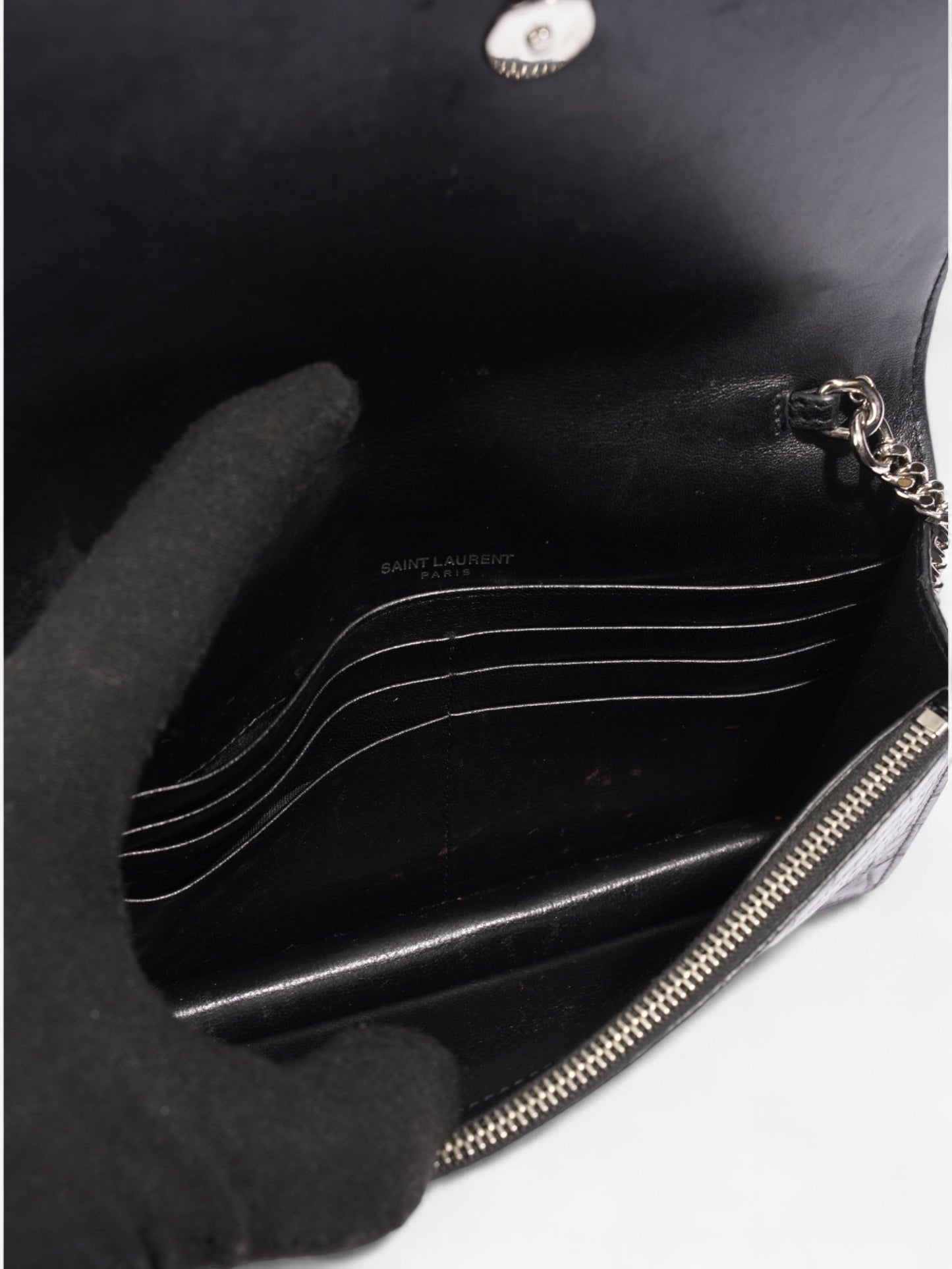Saint Laurent Kate Tassel Bag Black Calfskin Leather Small
