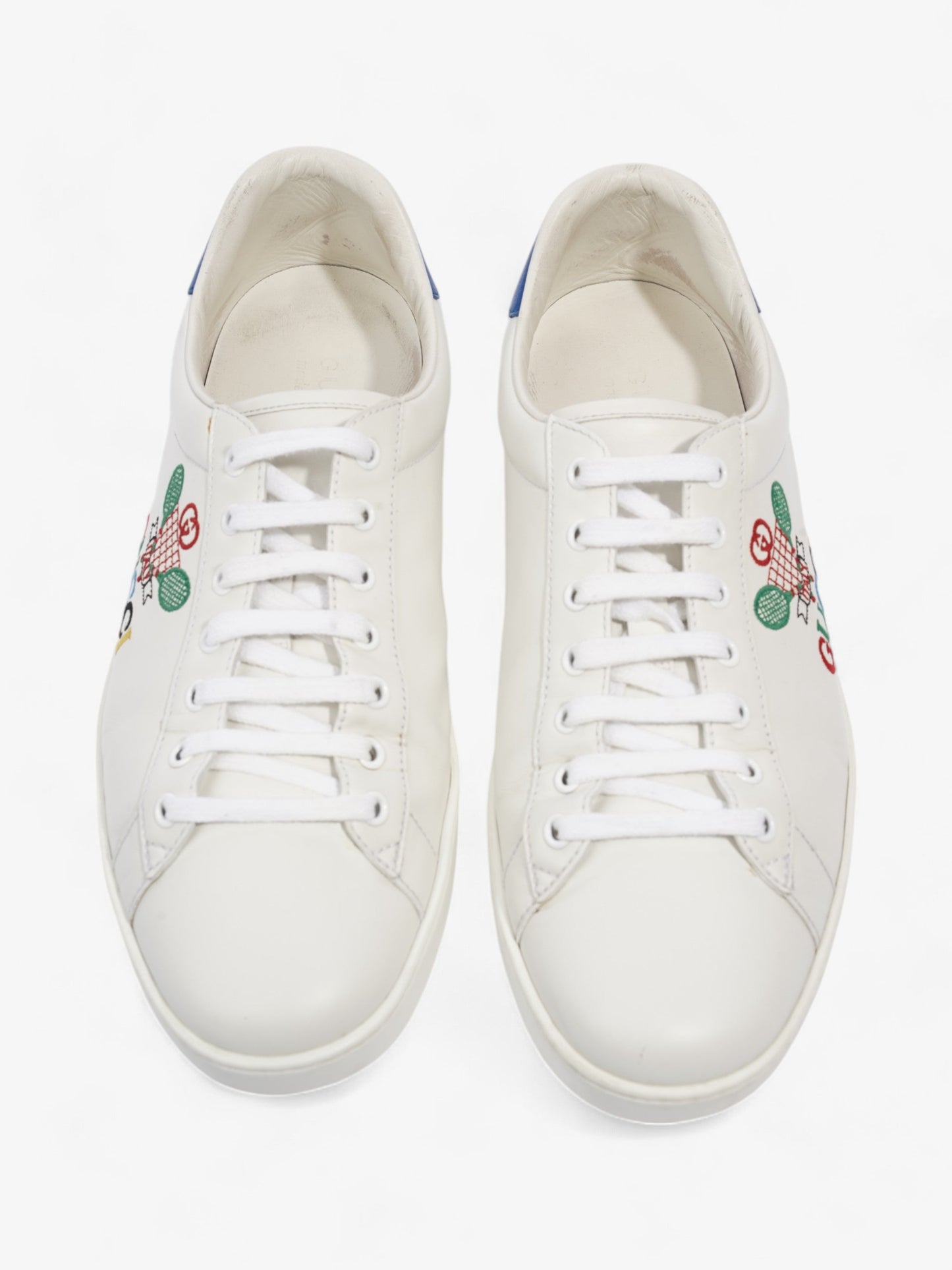 Gucci Ace Sneakers with Tennis White / Blue Leather EU 44 UK 10
