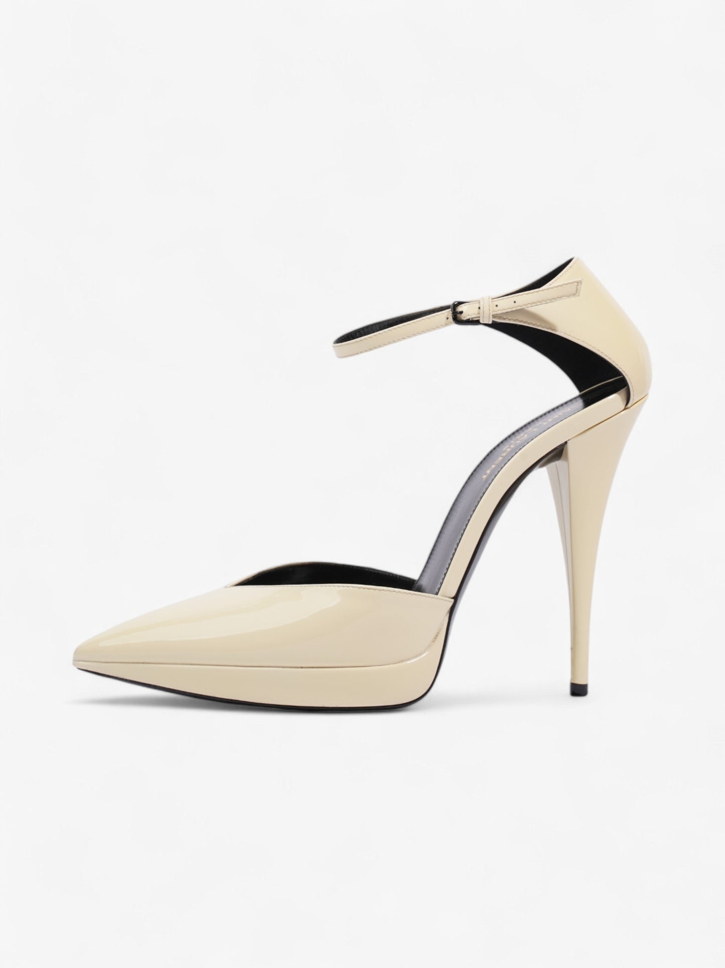 Saint Laurent Zizi 110mm Ecru Patent Leather EU 40 UK 7