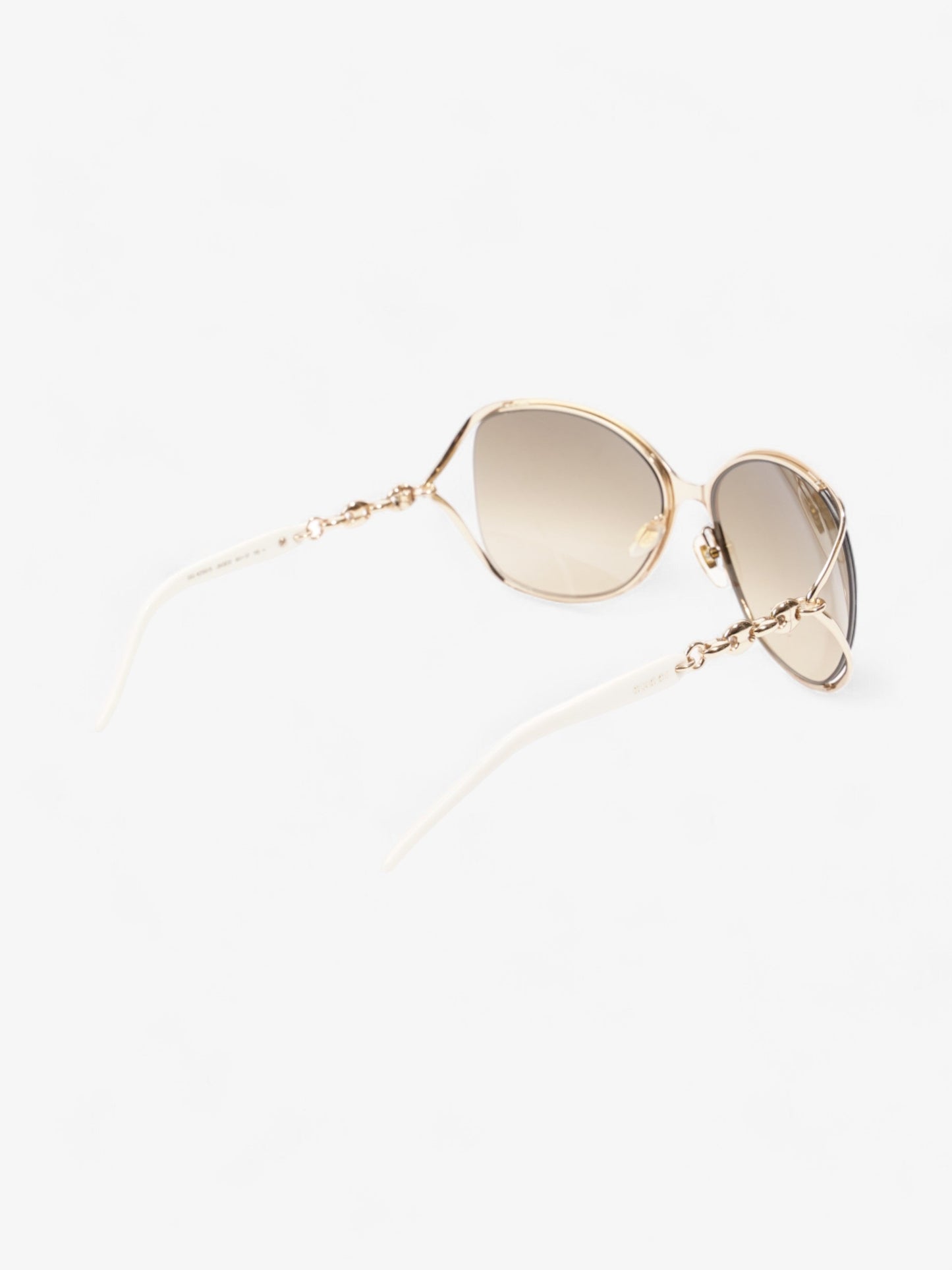Gucci Oversized Sunglasses Gold / White Base Metal