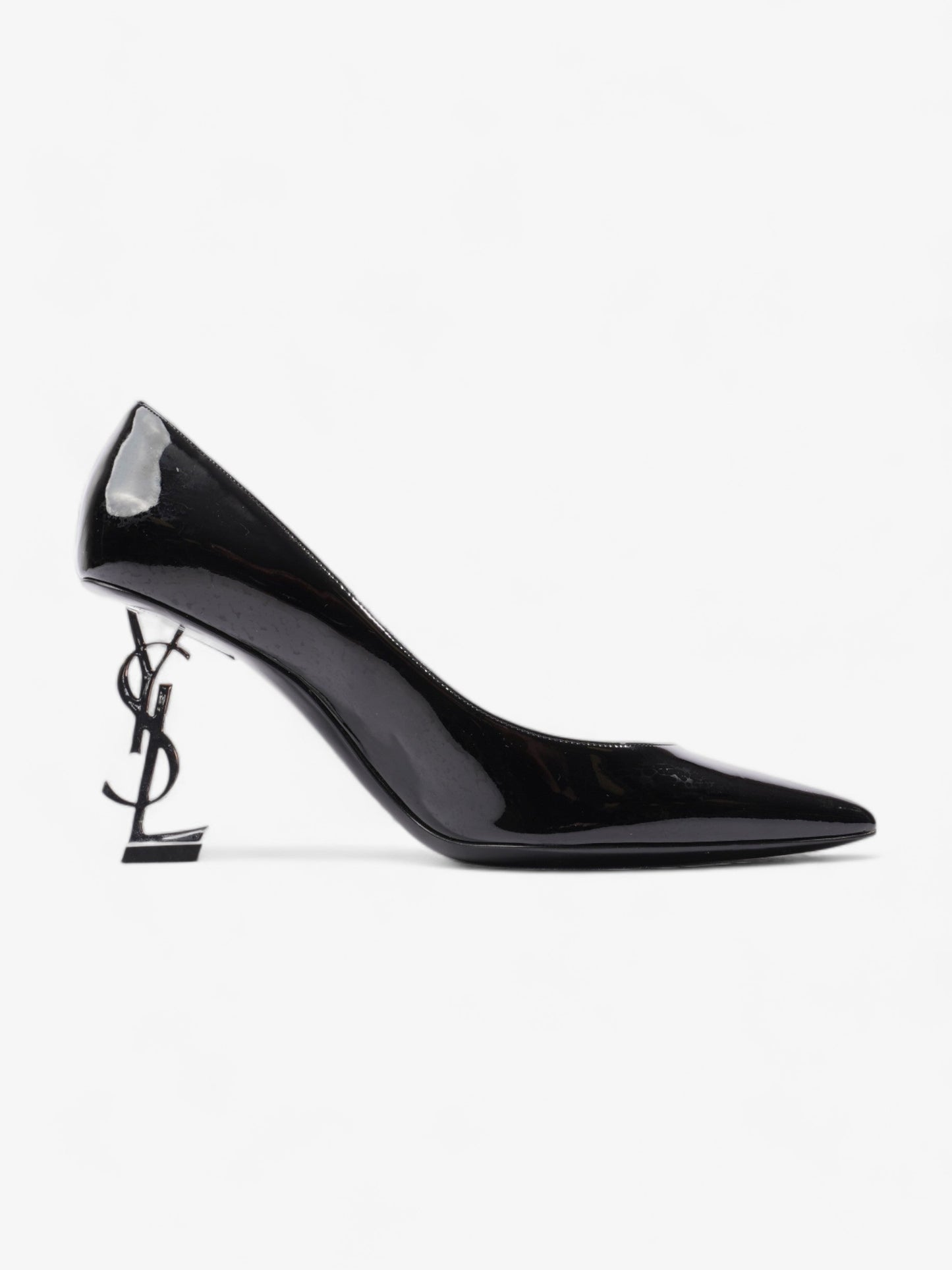 Saint Laurent Opyum Heels 85cm Black Patent Leather EU 39 UK 6