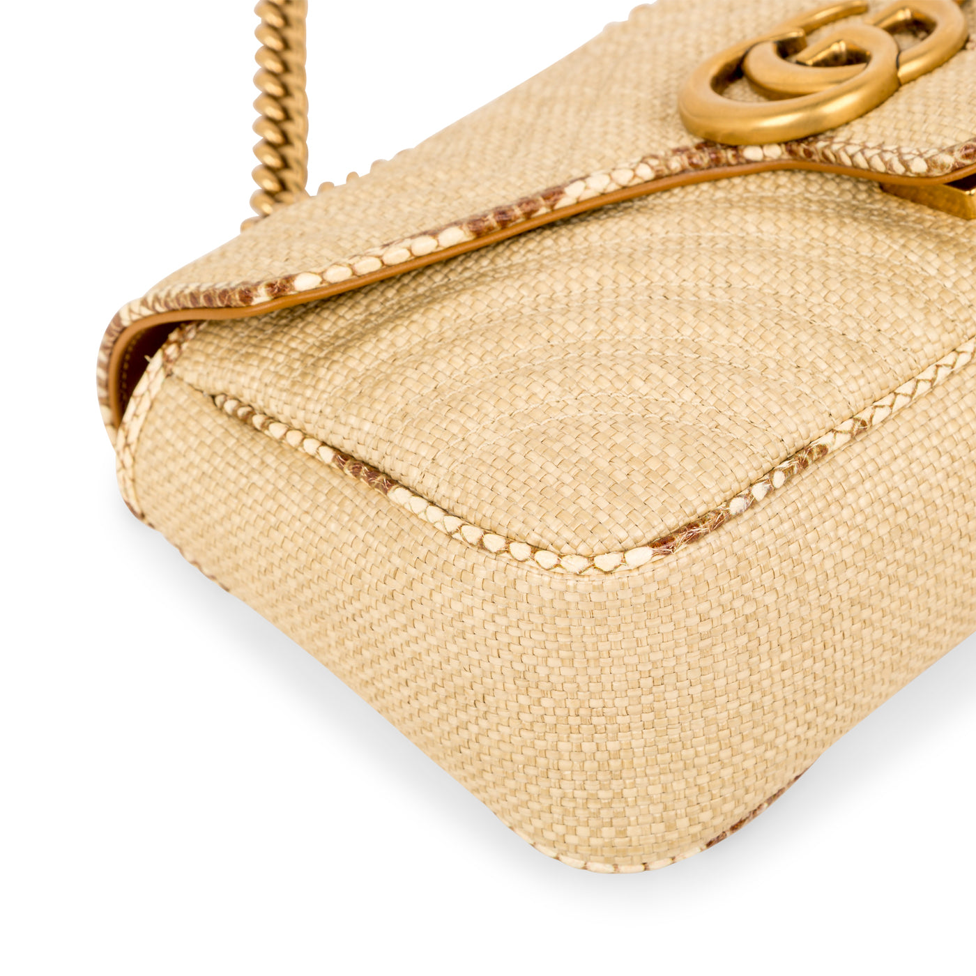 Gucci GG Marmont Bag - Raffia and Python - Small
