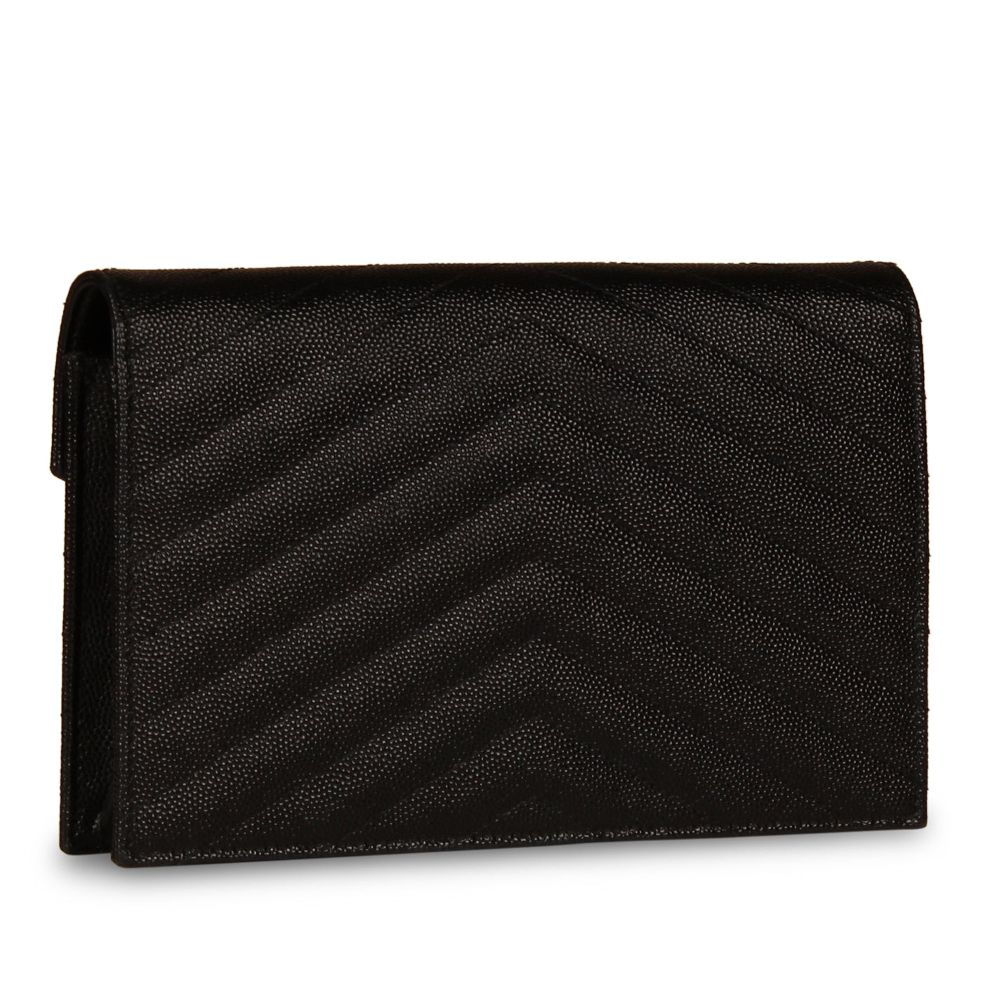Saint Laurent Black Envelope Wallet on Chain