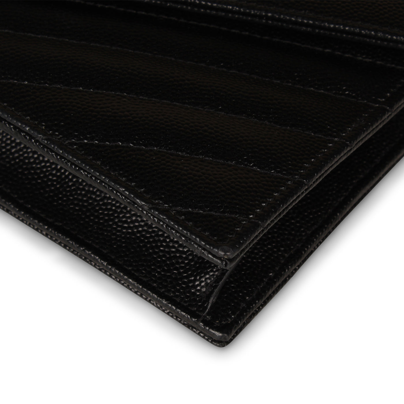 Saint Laurent Black Envelope Wallet on Chain