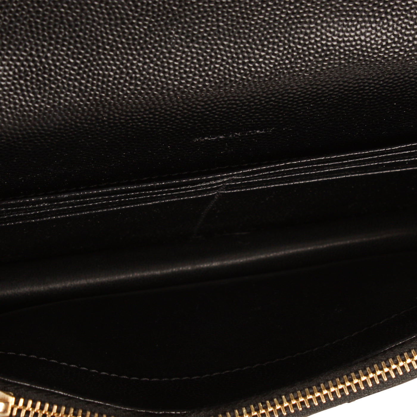 Saint Laurent Black Envelope Wallet on Chain