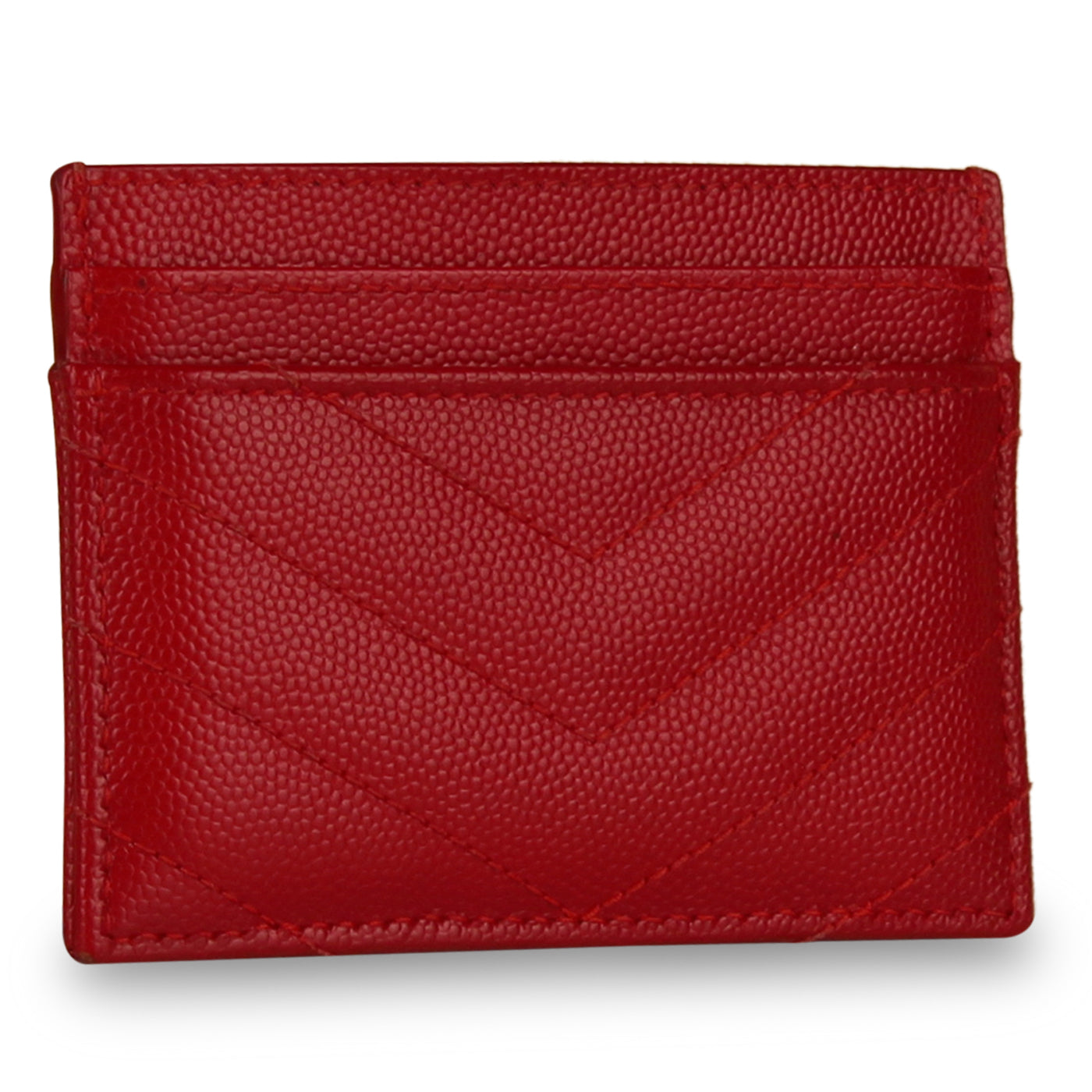 Saint Laurent Red Chevron Card Holder