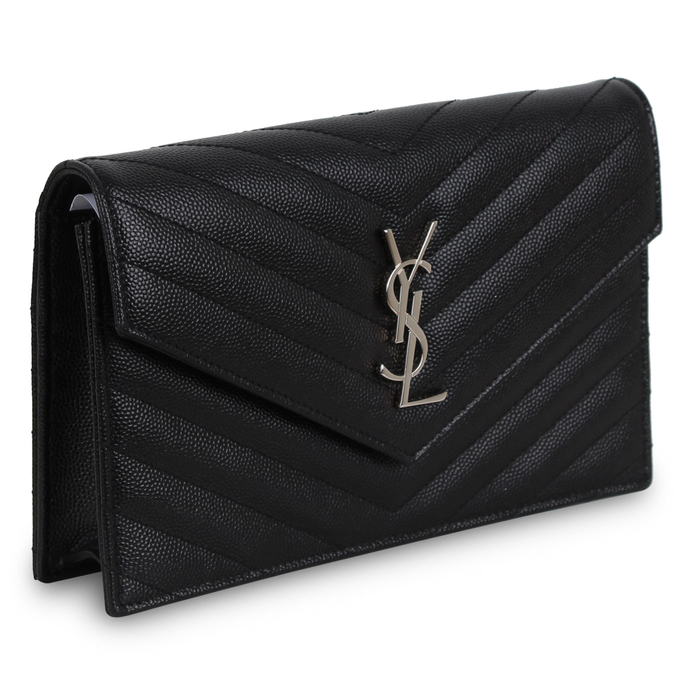 Saint Laurent Envelope Chain Wallet - Black