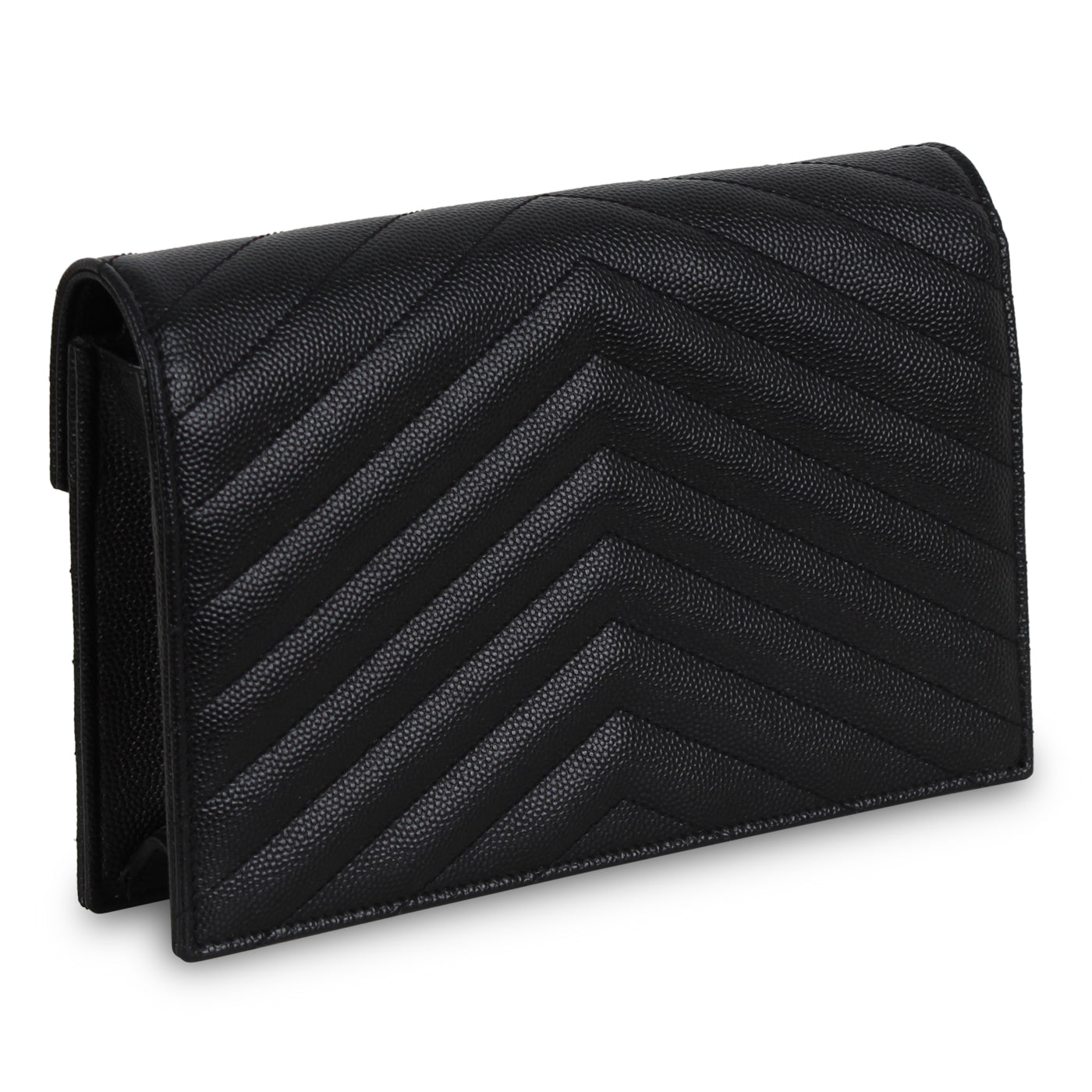 Saint Laurent Envelope Chain Wallet - Black