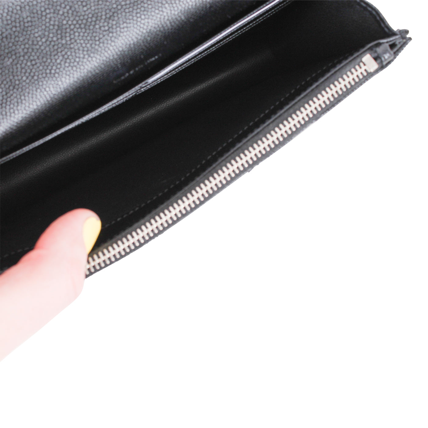 Saint Laurent Envelope Chain Wallet - Black