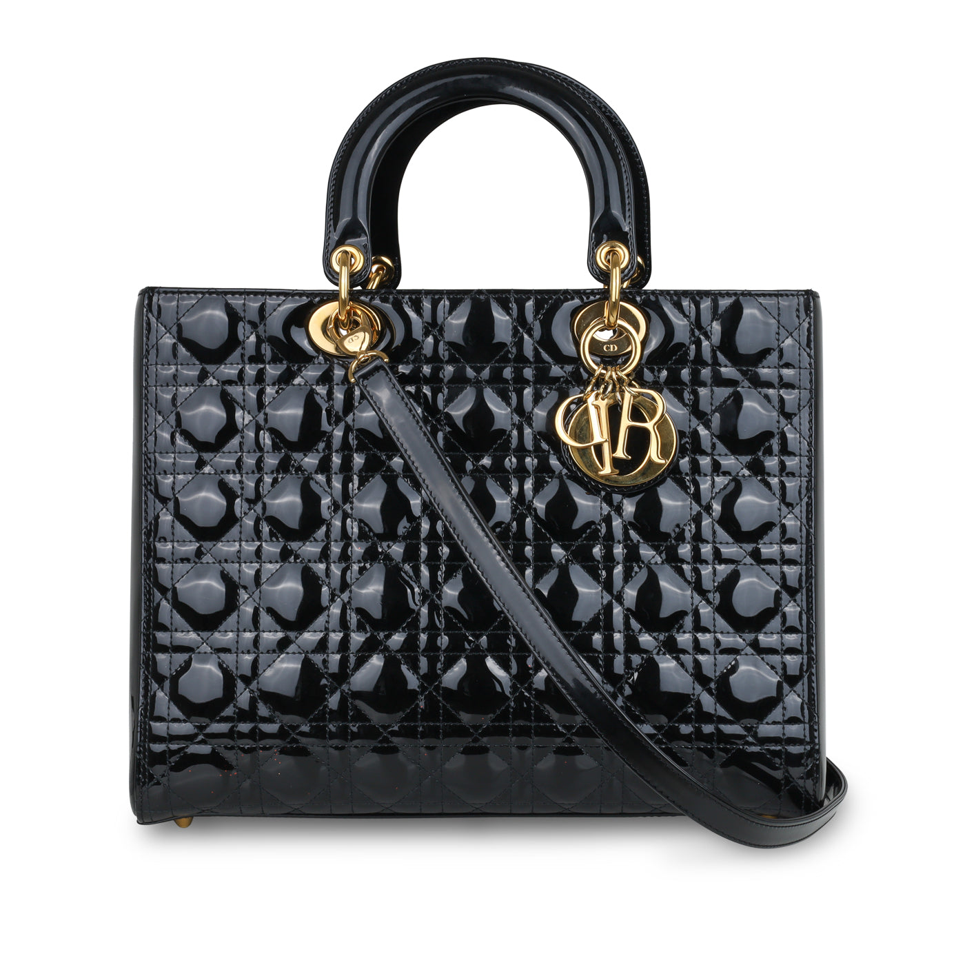 Christian Dior Patent Lady Dior - Large