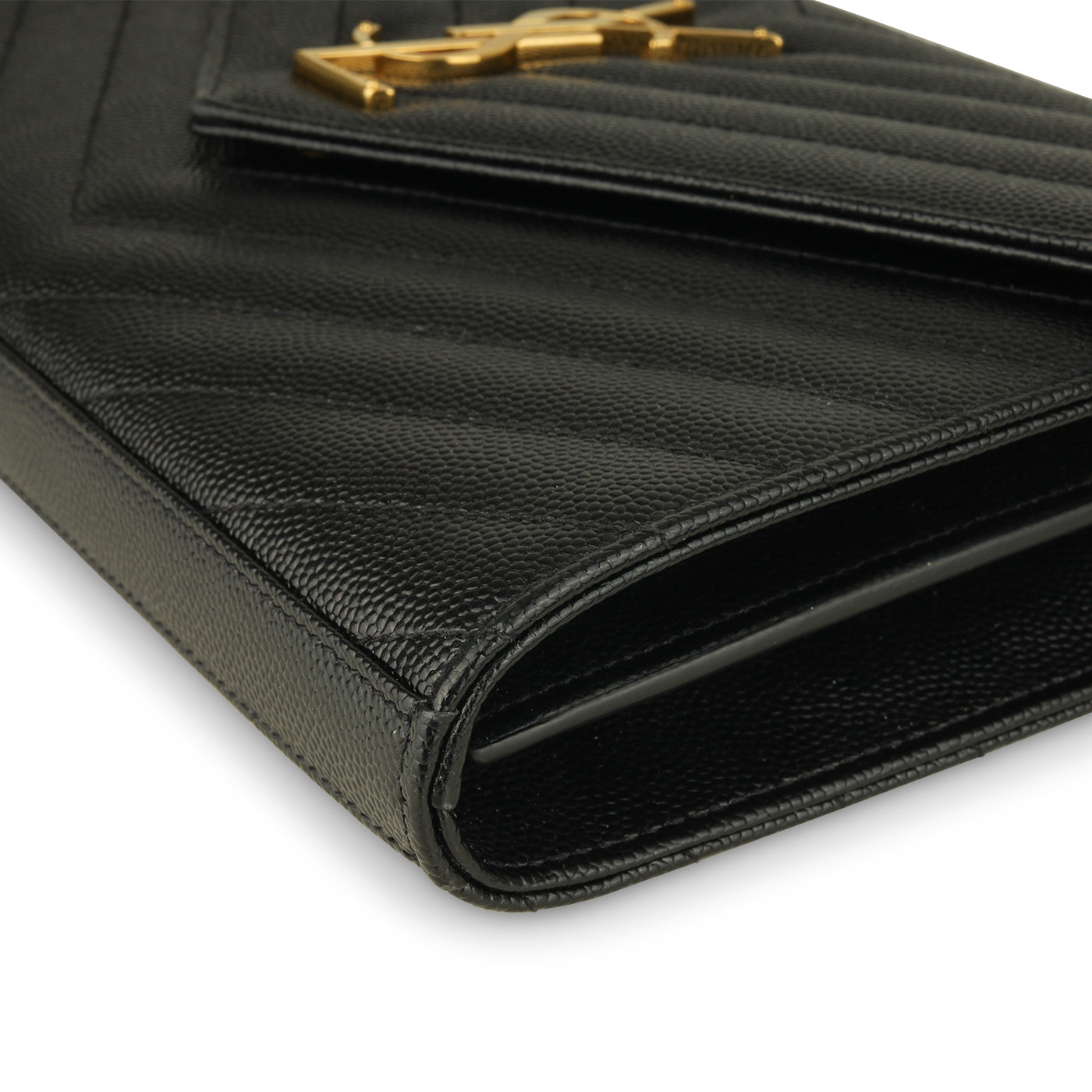 Saint Laurent Envelope Chain Wallet - Black