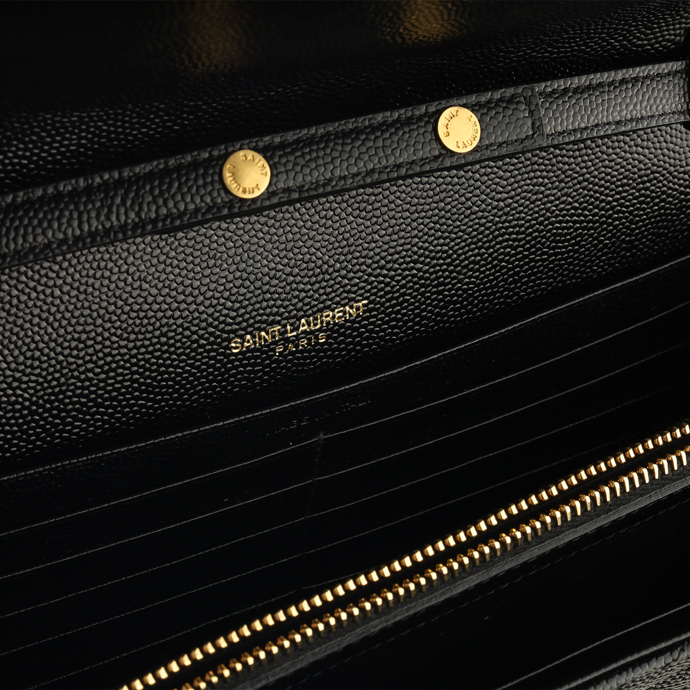 Saint Laurent Envelope Chain Wallet - Black