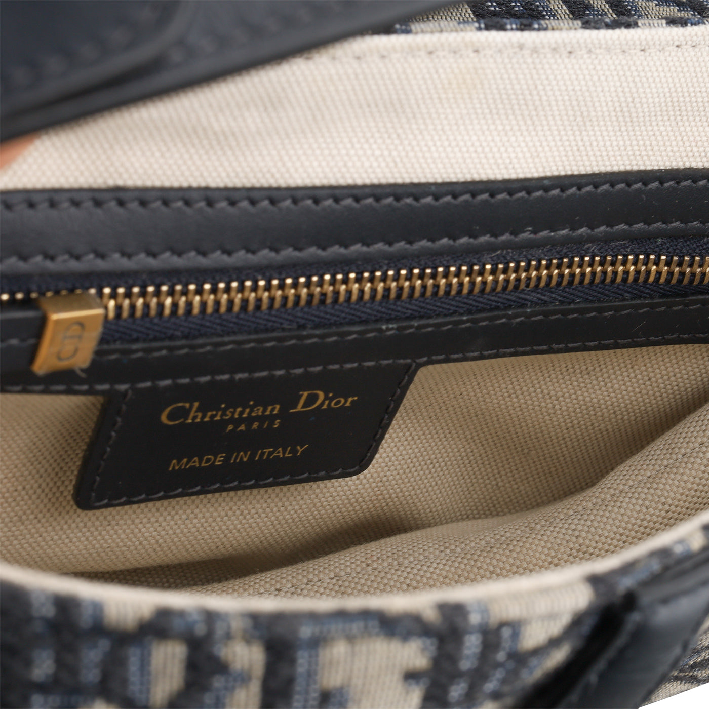 Christian Dior Saddle Bag - Oblique Canvas