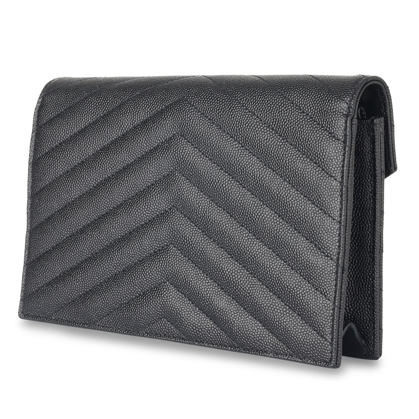 Saint Laurent Envelope Chain Wallet - Black