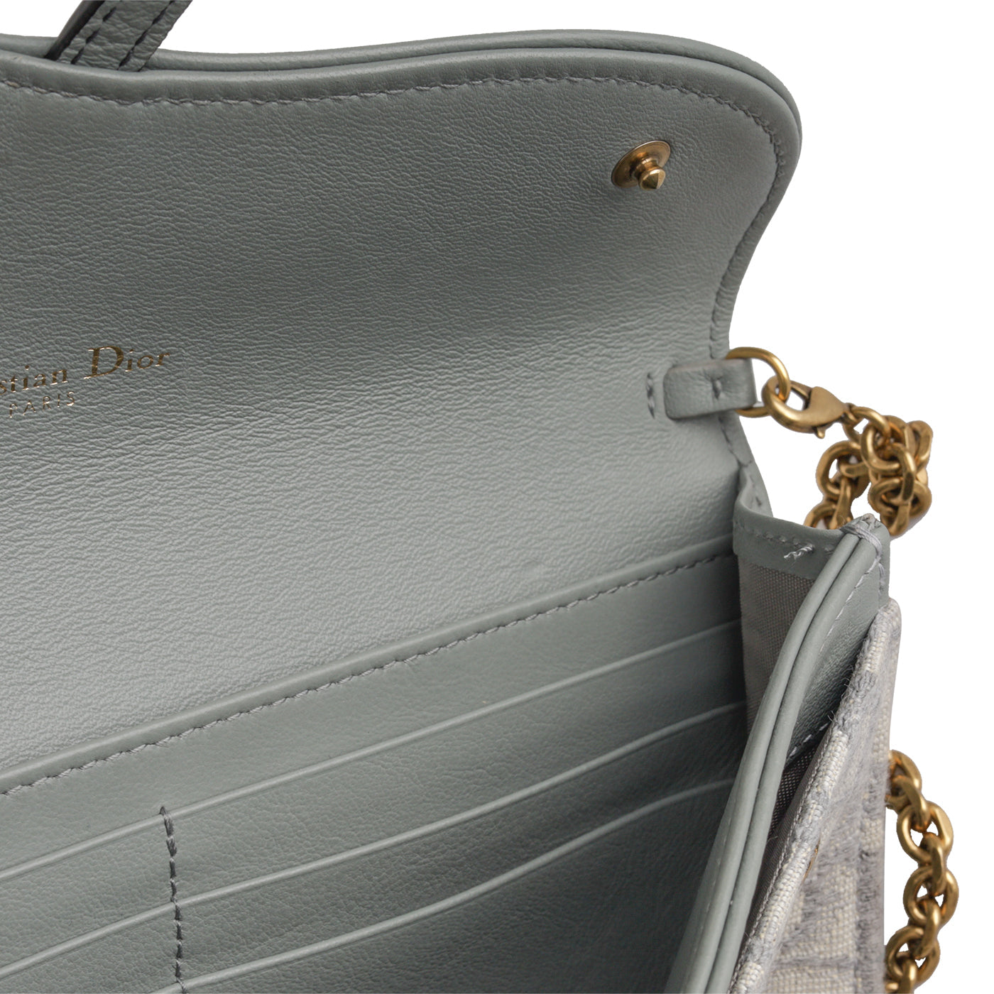Christian Dior Saddle Wallet On Chain