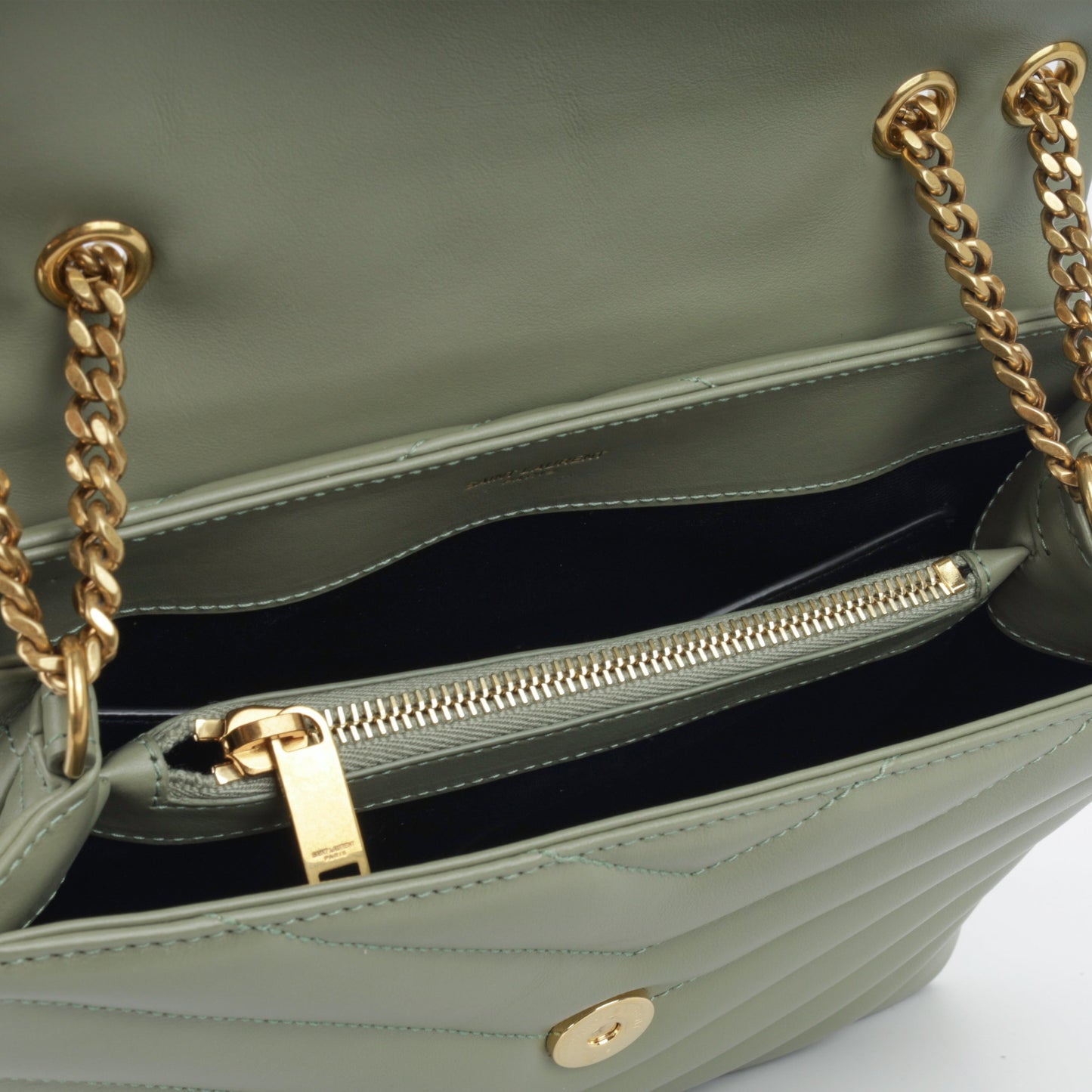 Saint Laurent Small Lou Lou - Sage