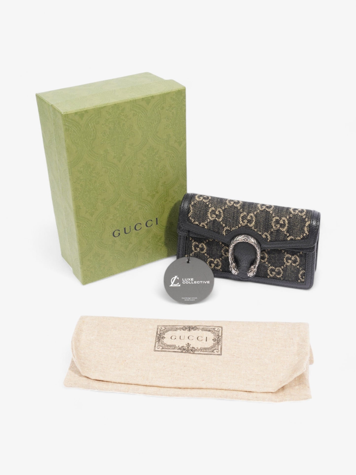 Gucci Dionysus Black / GG Supreme Denim Super Mini