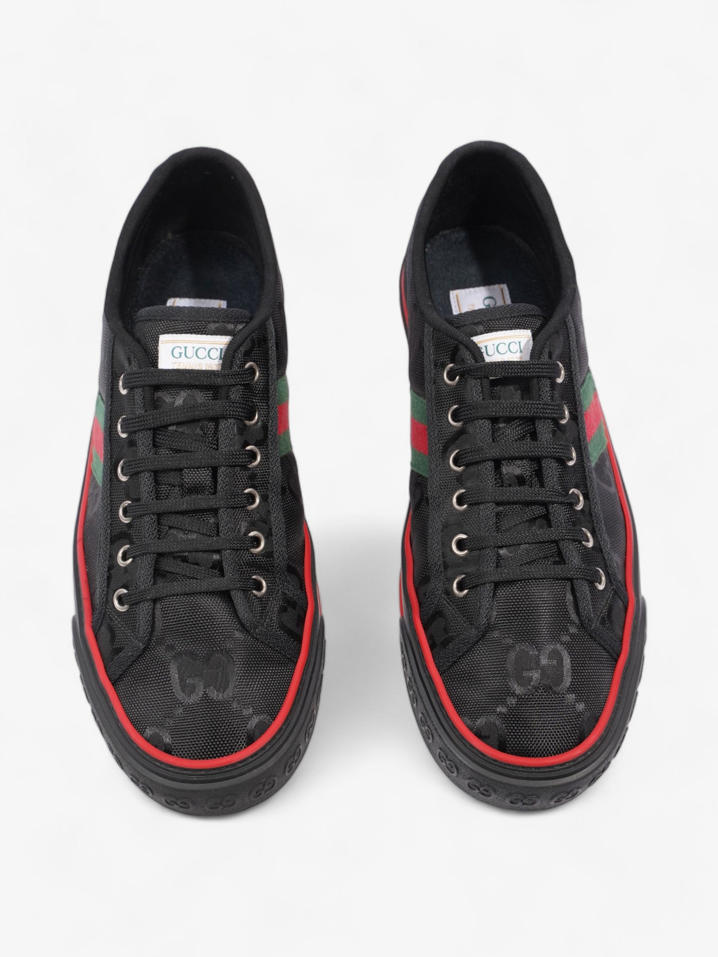 Gucci Off The Grid Sneakers Black / Red / Green Canvas EU 44 UK 10