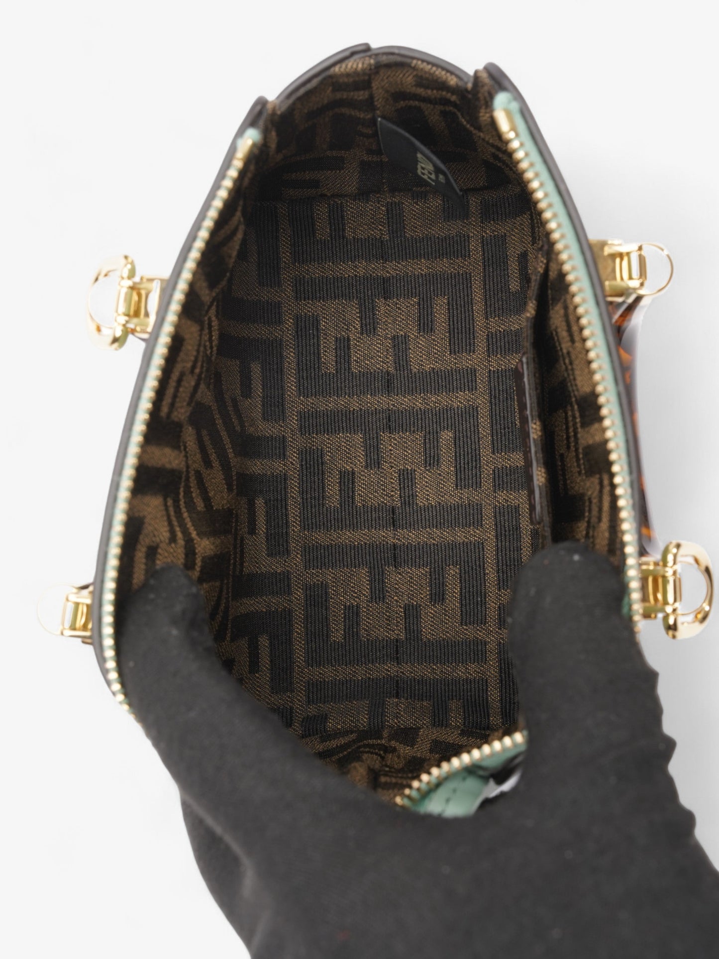 Fendi By The Way Light Green Leather Mini
