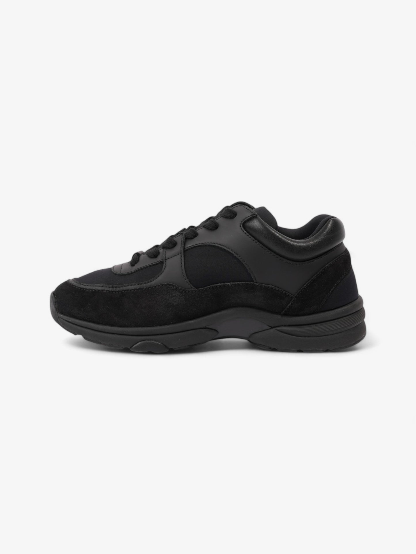 Chanel CC Logo Sneakers Black Suede EU 38 UK 5