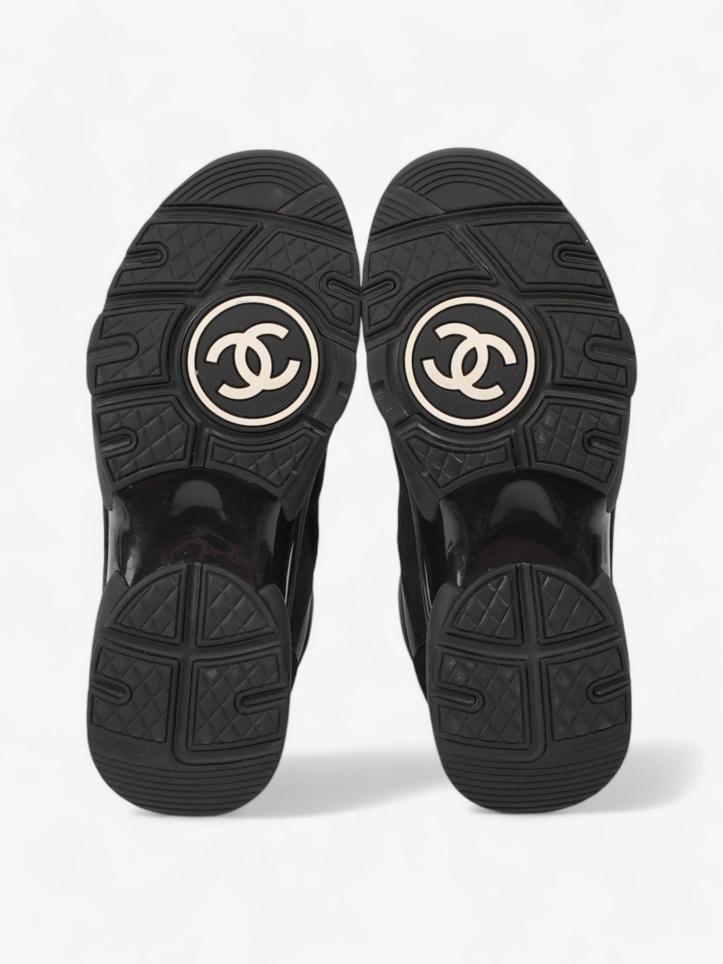 Chanel CC Logo Sneakers Black Suede EU 38 UK 5