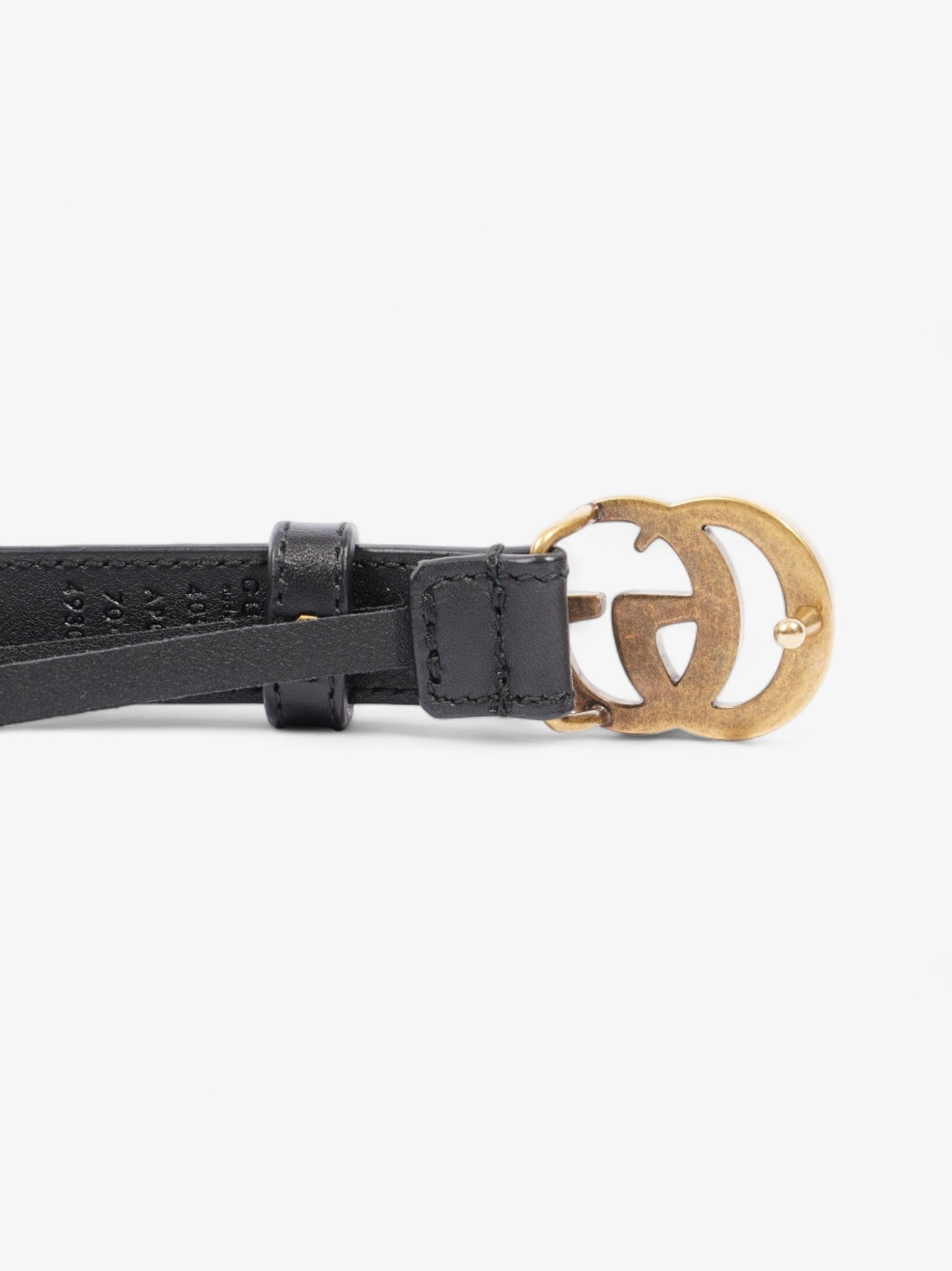 Gucci GG Marmont Thin Belt Black Leather 70cm 28"