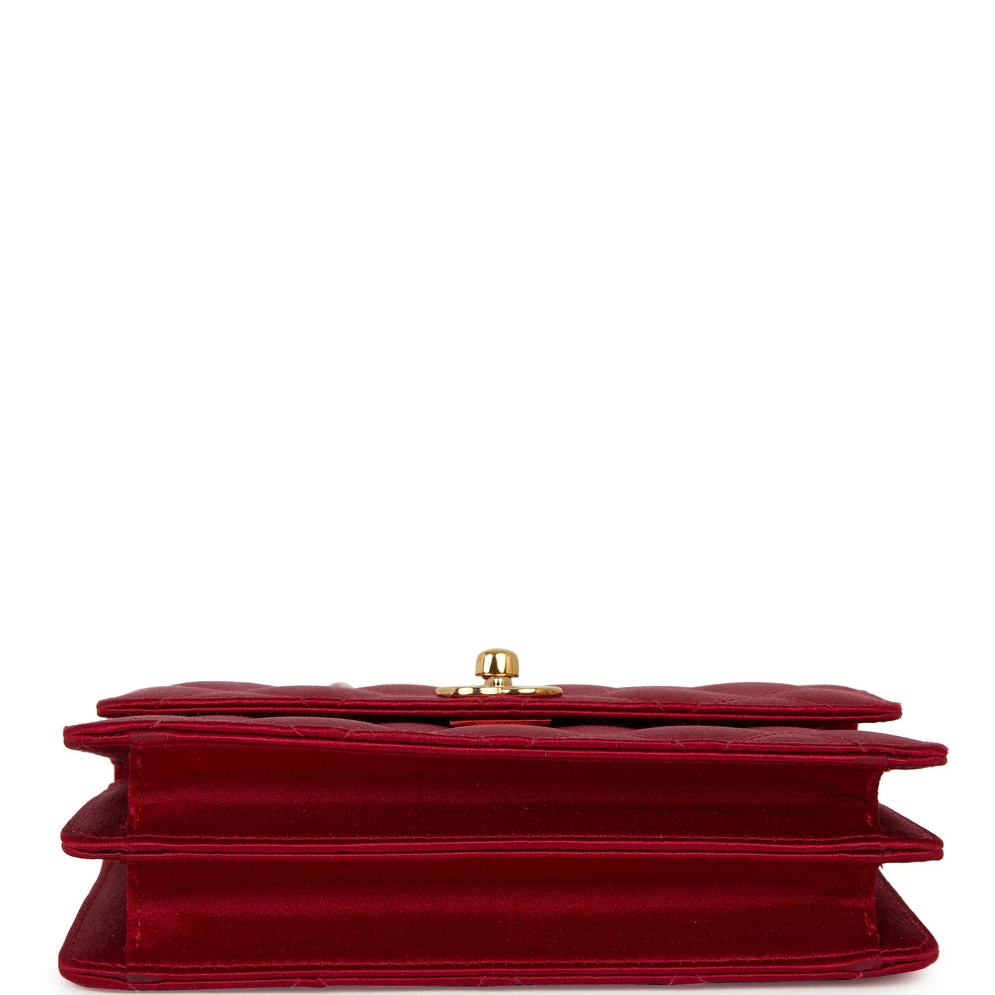 Chanel Vintage Mini Flap Bag Red Satin Gold Hardware