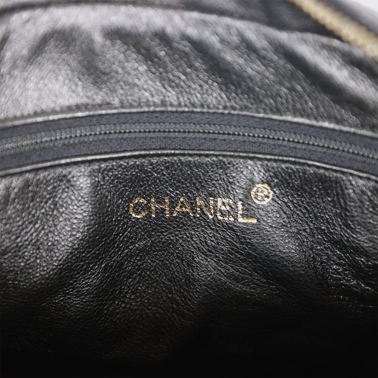 Chanel Vintage Ribbon Camera Bag Black Satin Gold Hardware