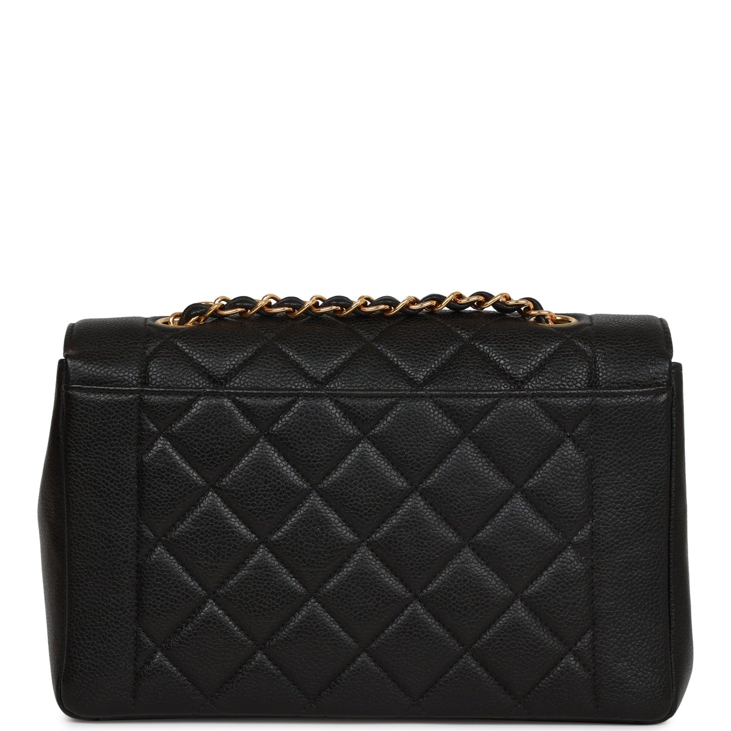 Chanel Vintage Medium Diana Flap Bag Black Caviar Gold Hardware