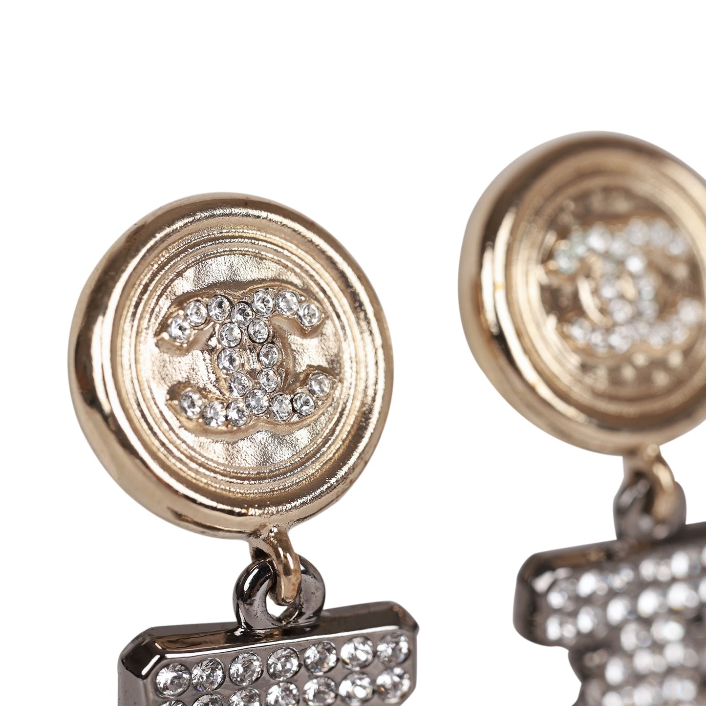 Chanel Crystal Embellished No. 5 Bottle Earrings