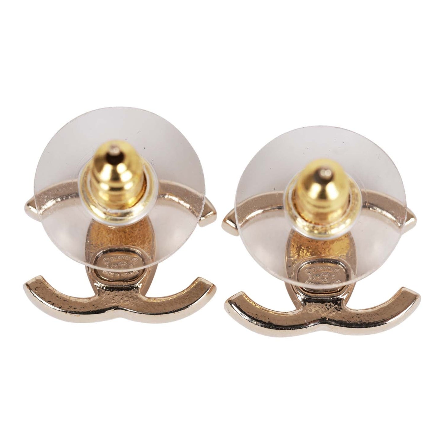 Chanel Classic "CC" Faux Crystal Earrings