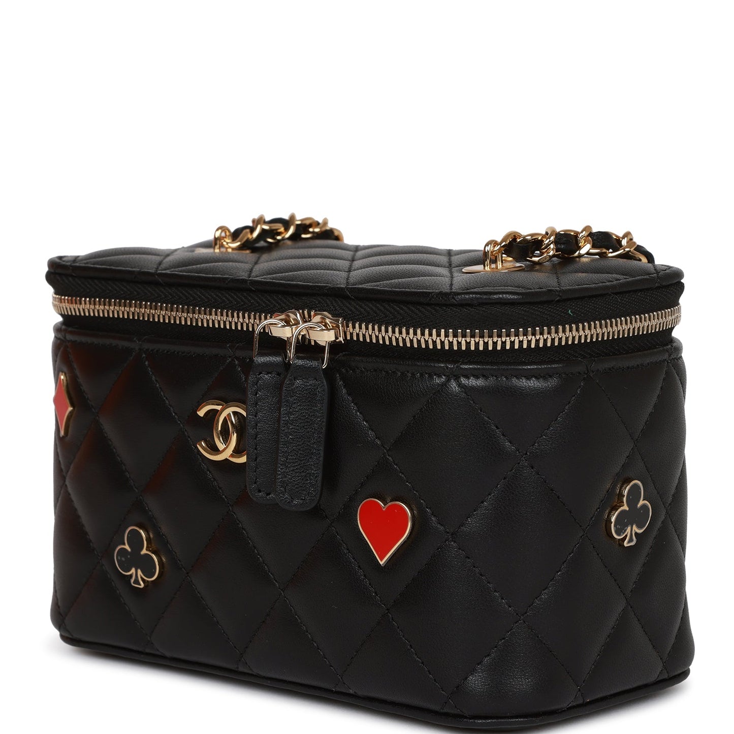 Chanel Monte Carlo Small Vanity Case Black Quilted Lambskin Gold Hardware