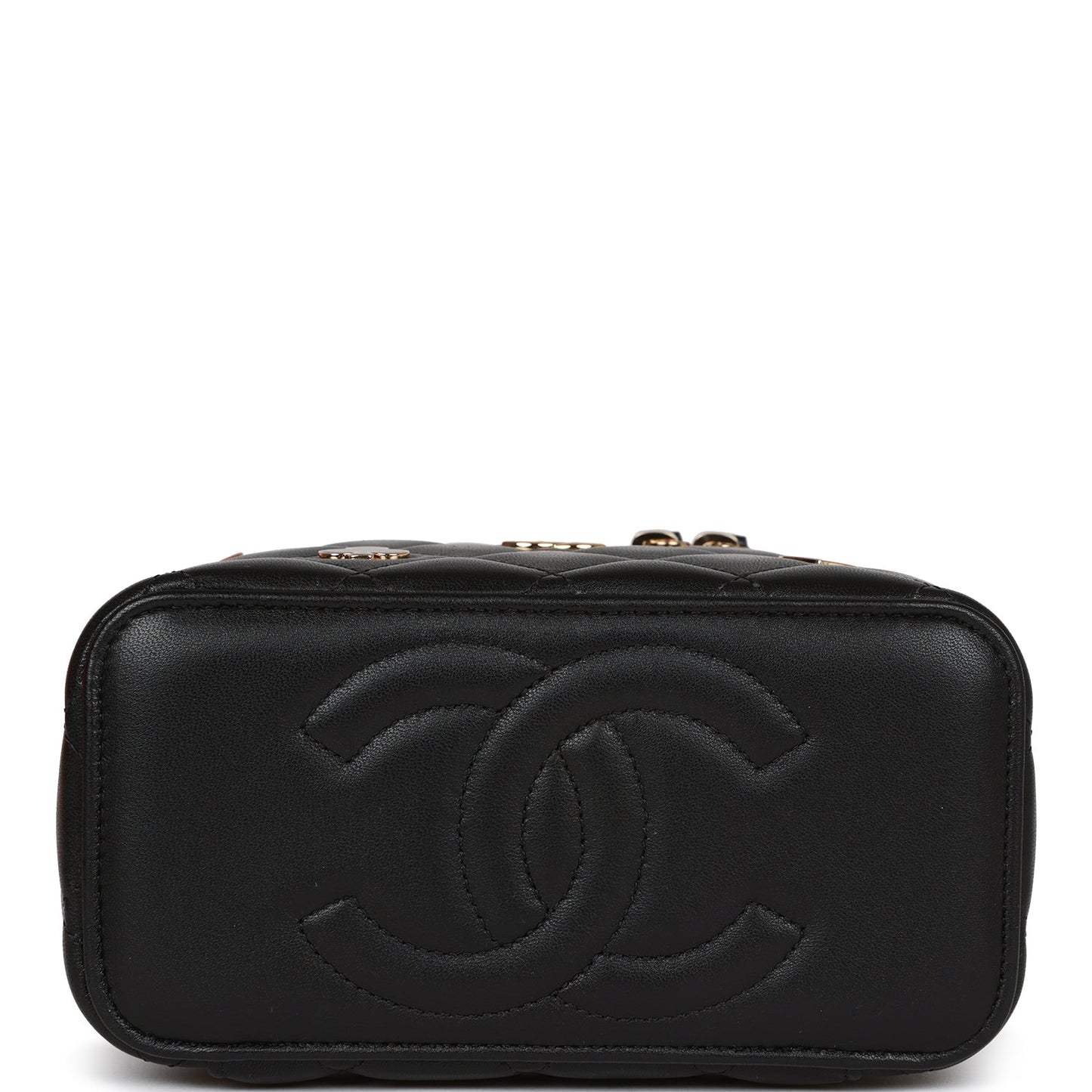Chanel Monte Carlo Small Vanity Case Black Quilted Lambskin Gold Hardware