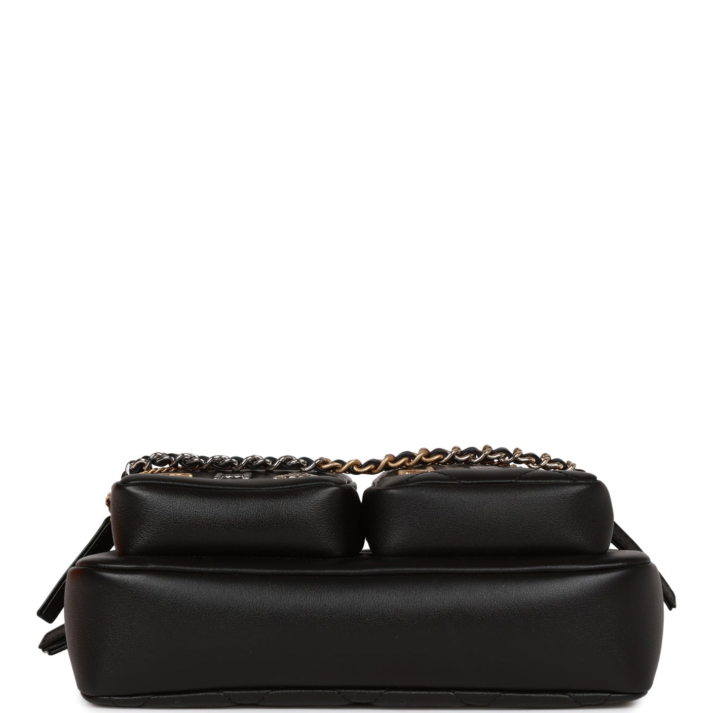 Chanel Small Camera Bag Black Calfskin Mixed Metal Hardware