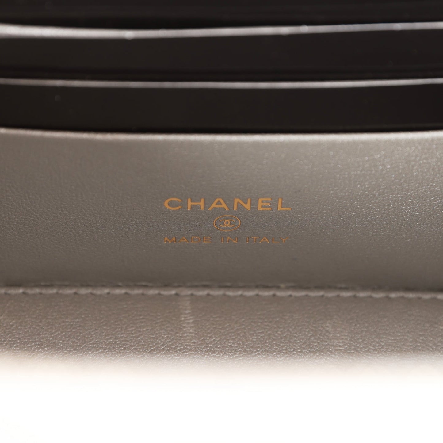 Chanel Small Vanity Case White Lambskin Leather Antique Gold Hardware