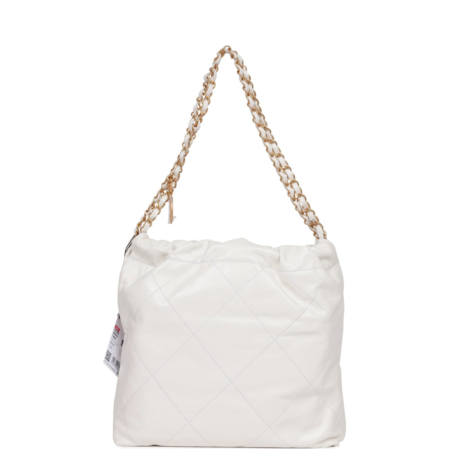 Chanel Small 22 Bag White Calfskin Gold Hardware