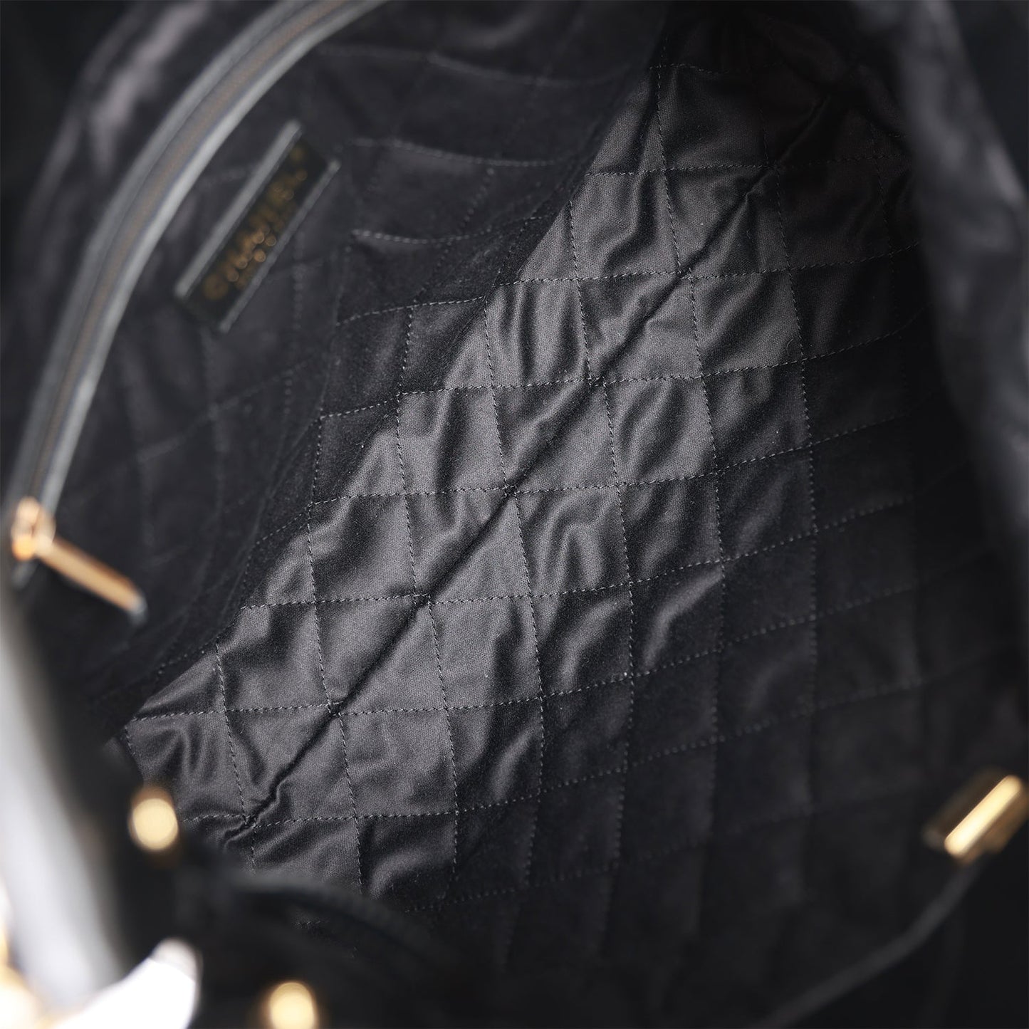 Chanel Small 22 Bag Black Lambskin Antique Gold Hardware