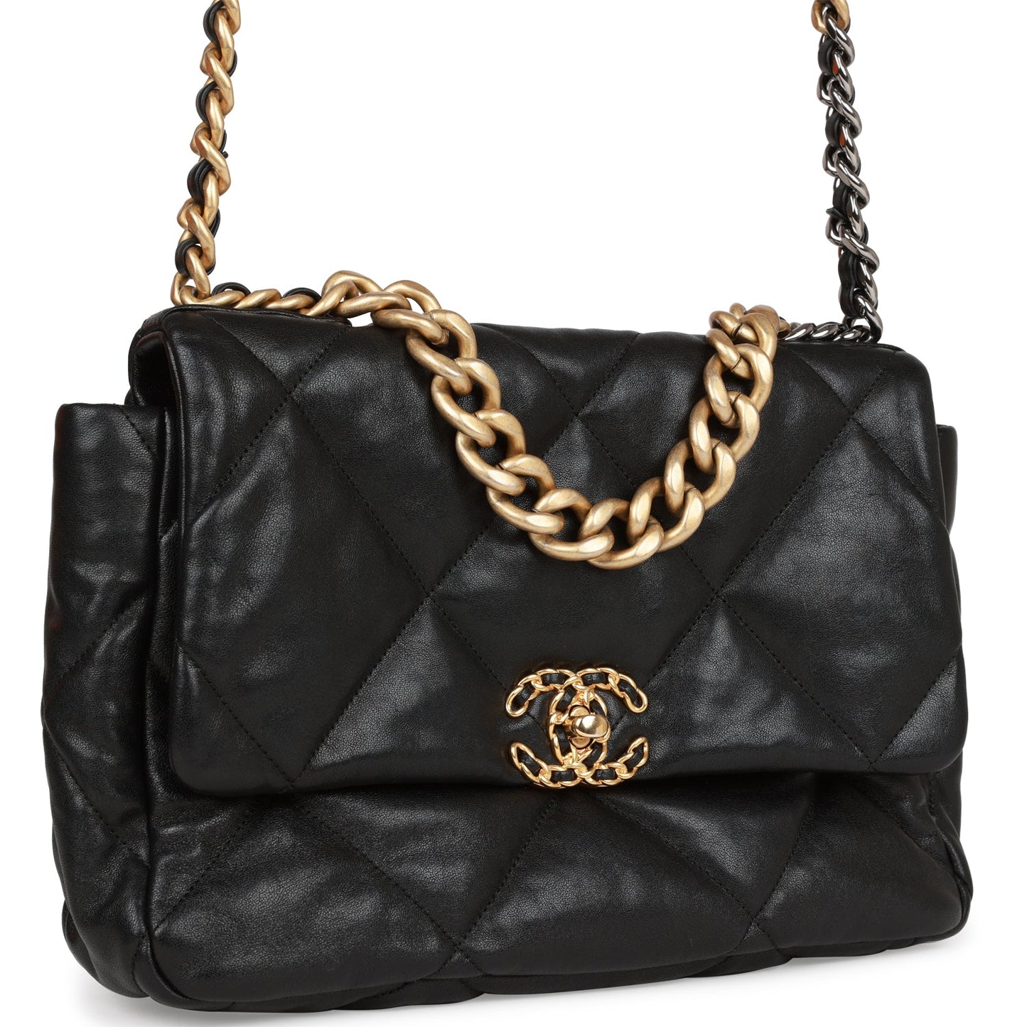 Chanel Large 19 Flap Bag Black Lambskin Mixed Hardware