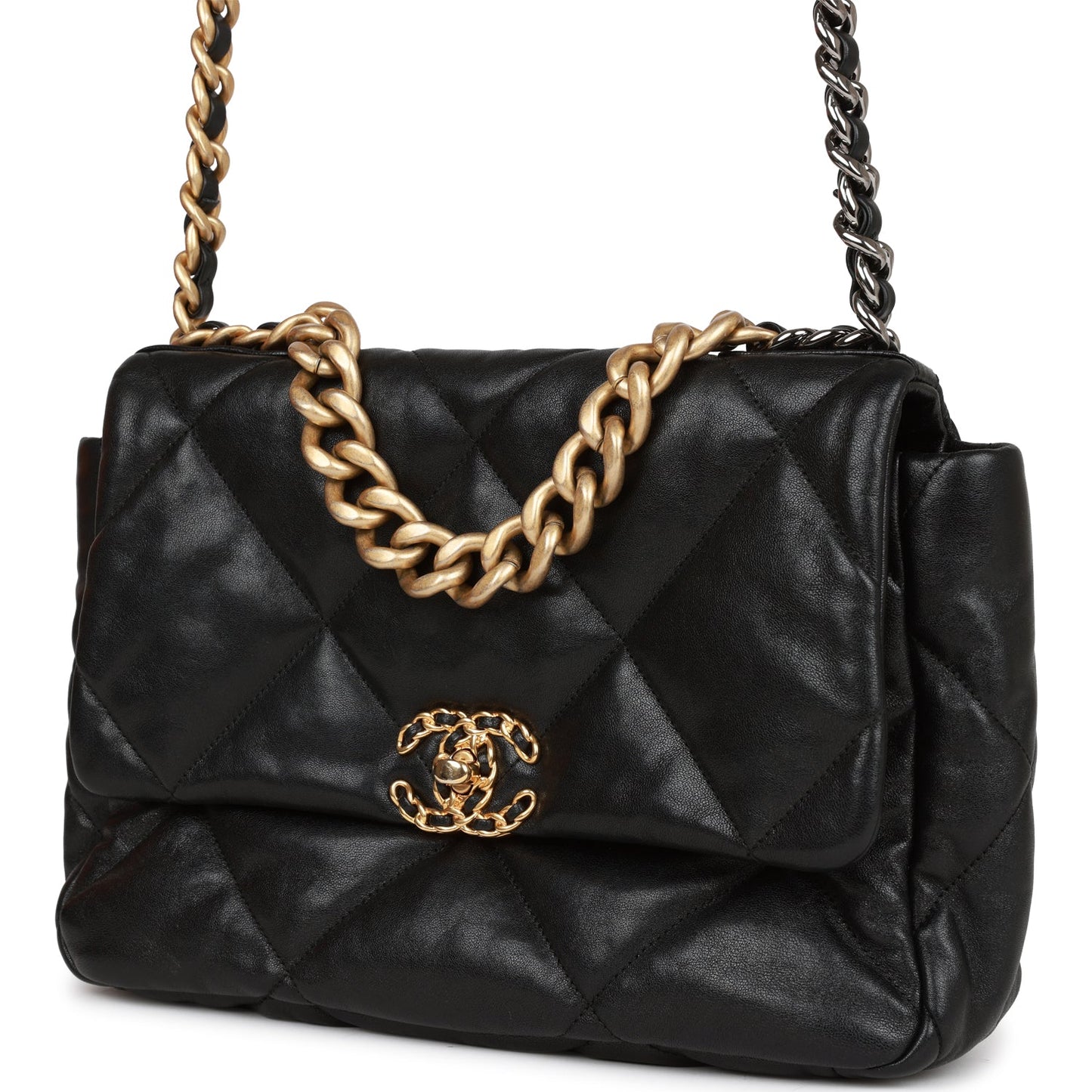 Chanel Large 19 Flap Bag Black Lambskin Mixed Hardware