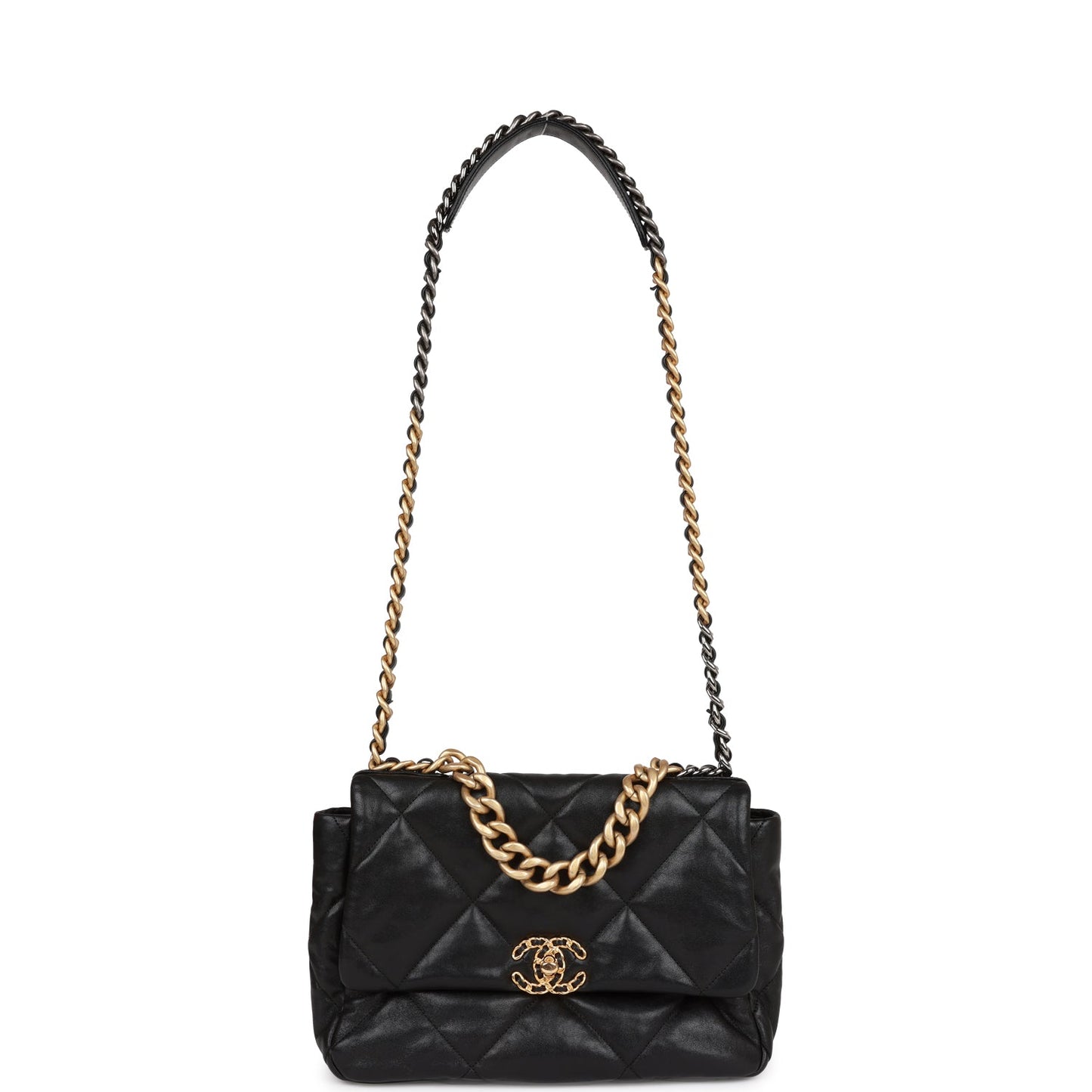 Chanel Large 19 Flap Bag Black Lambskin Mixed Hardware