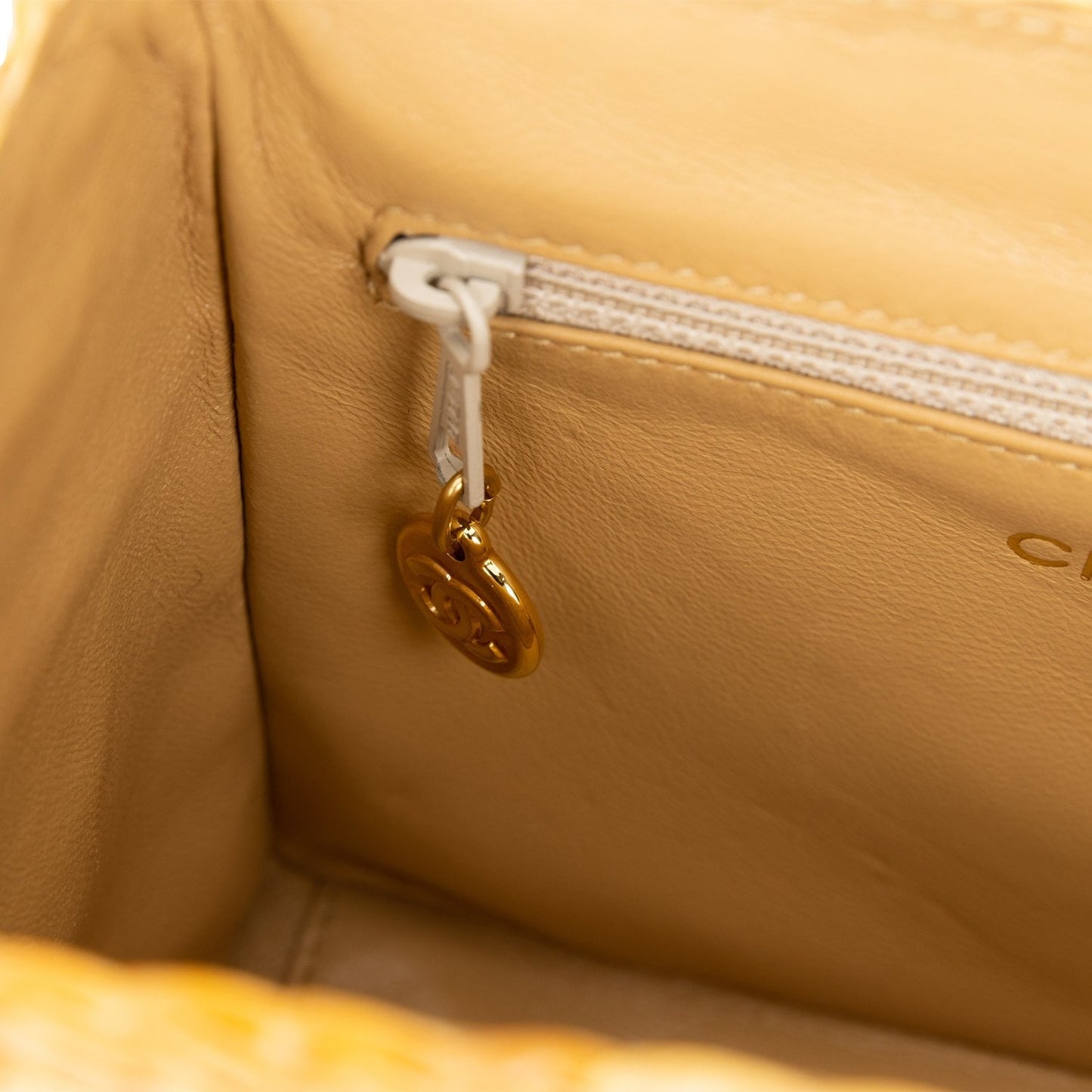 Chanel Vintage Small Picnic Basket Bag Natural Wicker Gold Hardware