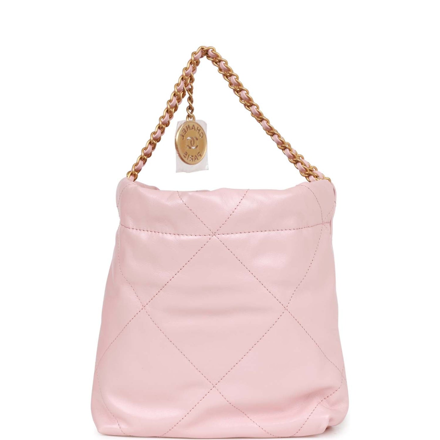 Chanel Mini 22 Bag Pink Calfskin Gold Hardware