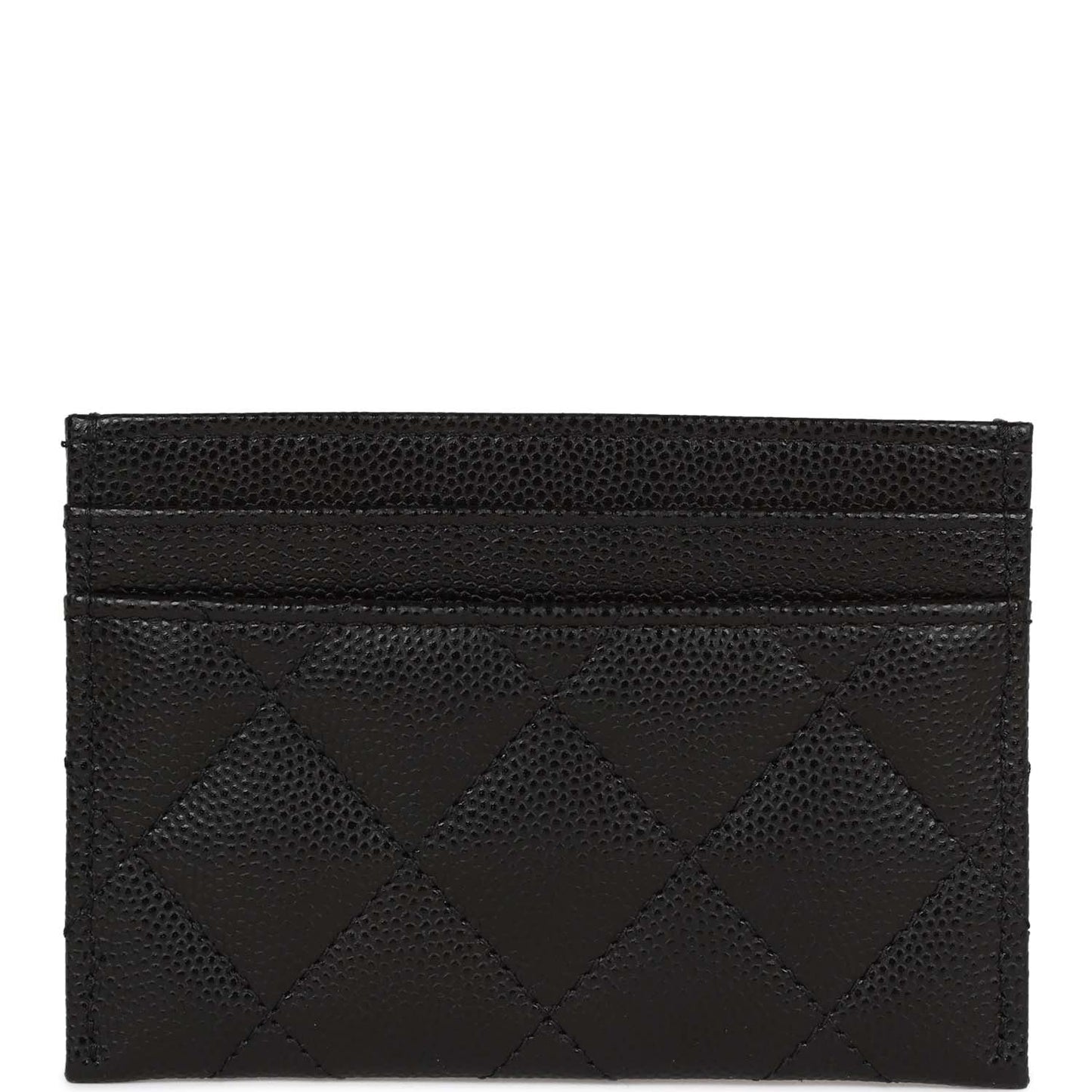 Chanel Card Holder Wallet Black Caviar Crystal and Light Gold Hardware
