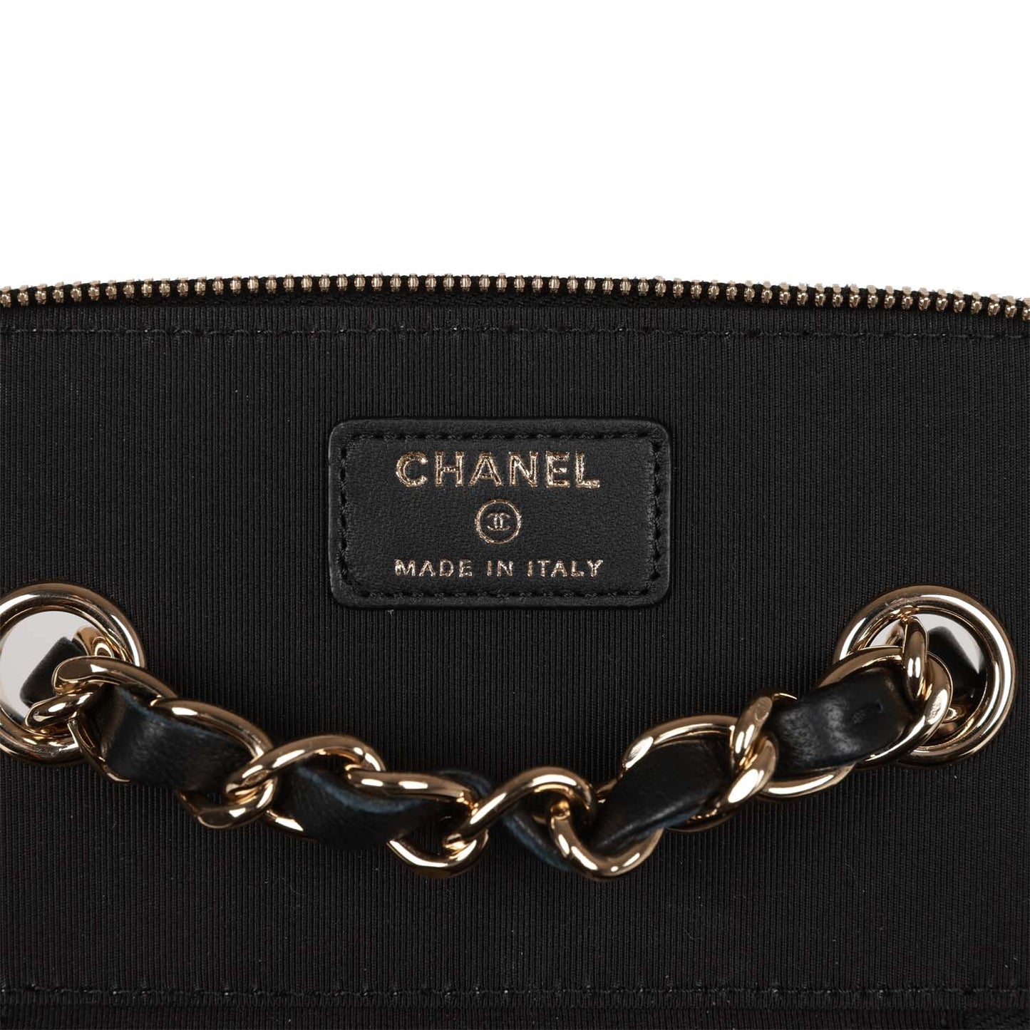 Chanel Small Vanity Case Black Crochet and Lambskin Light Gold Hardware
