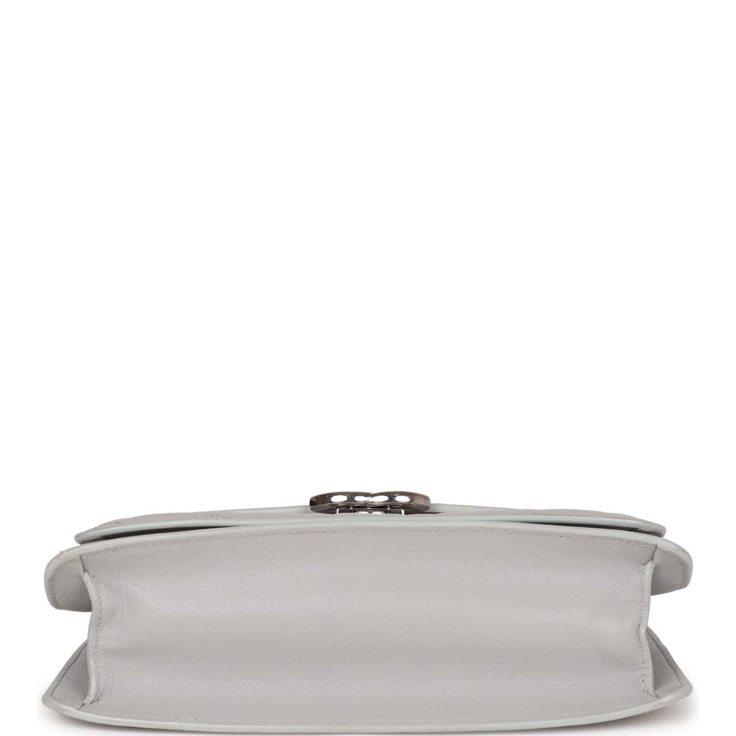 Chanel Companion Flap Bag Grey Goatskin Silver Hardware