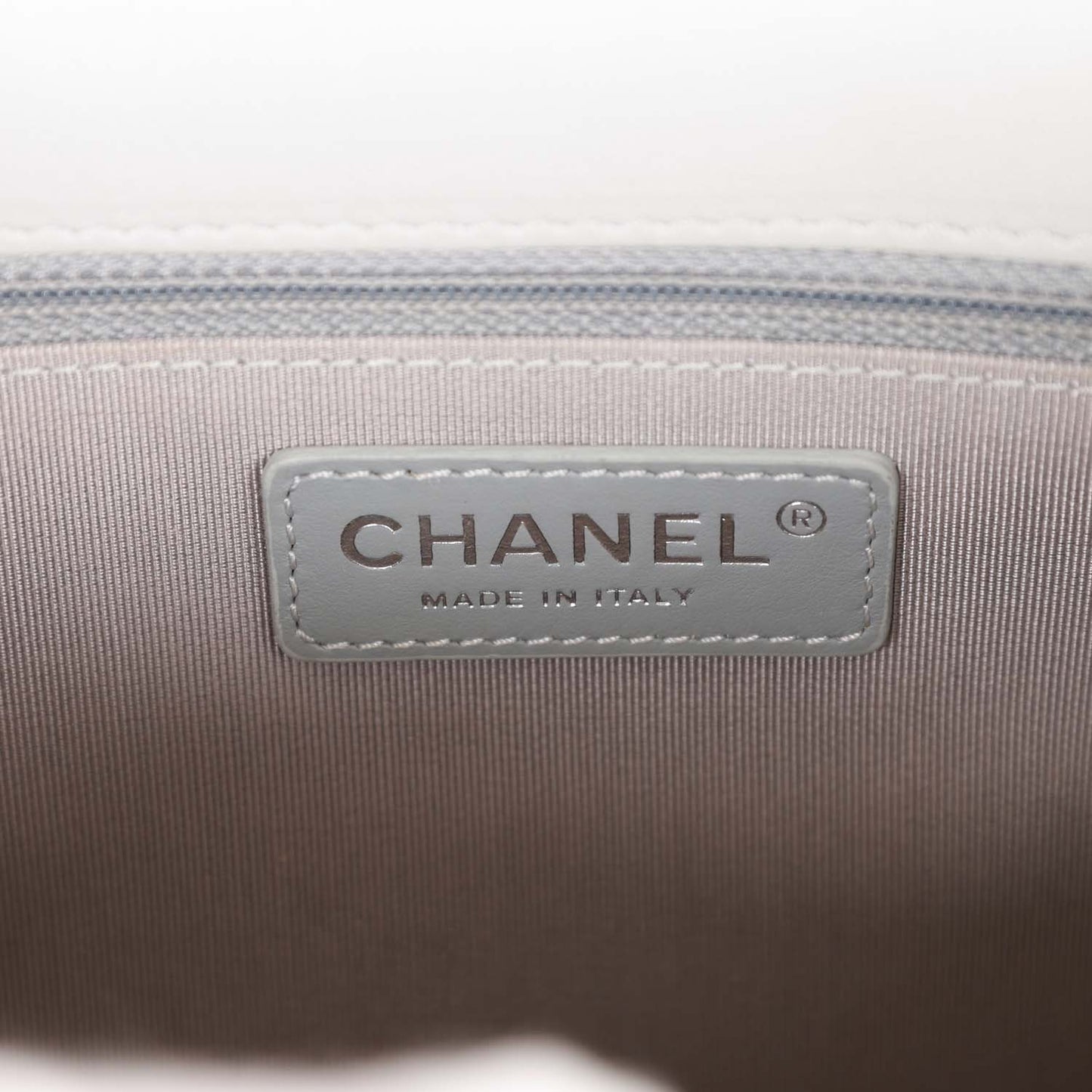Chanel Companion Flap Bag Grey Goatskin Silver Hardware