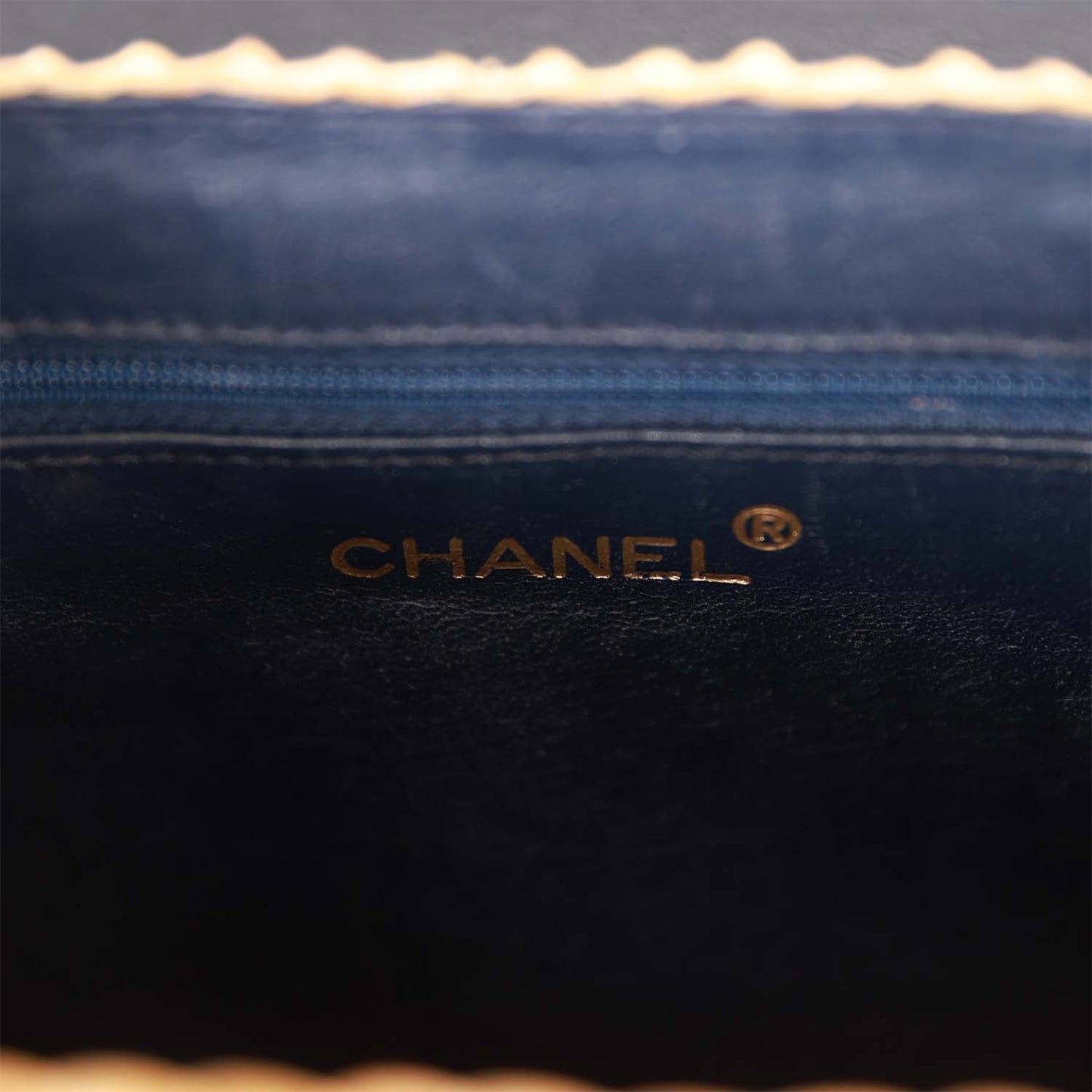 Chanel Vintage Basket Bag Denim and Rattan Wicker Gold Hardware