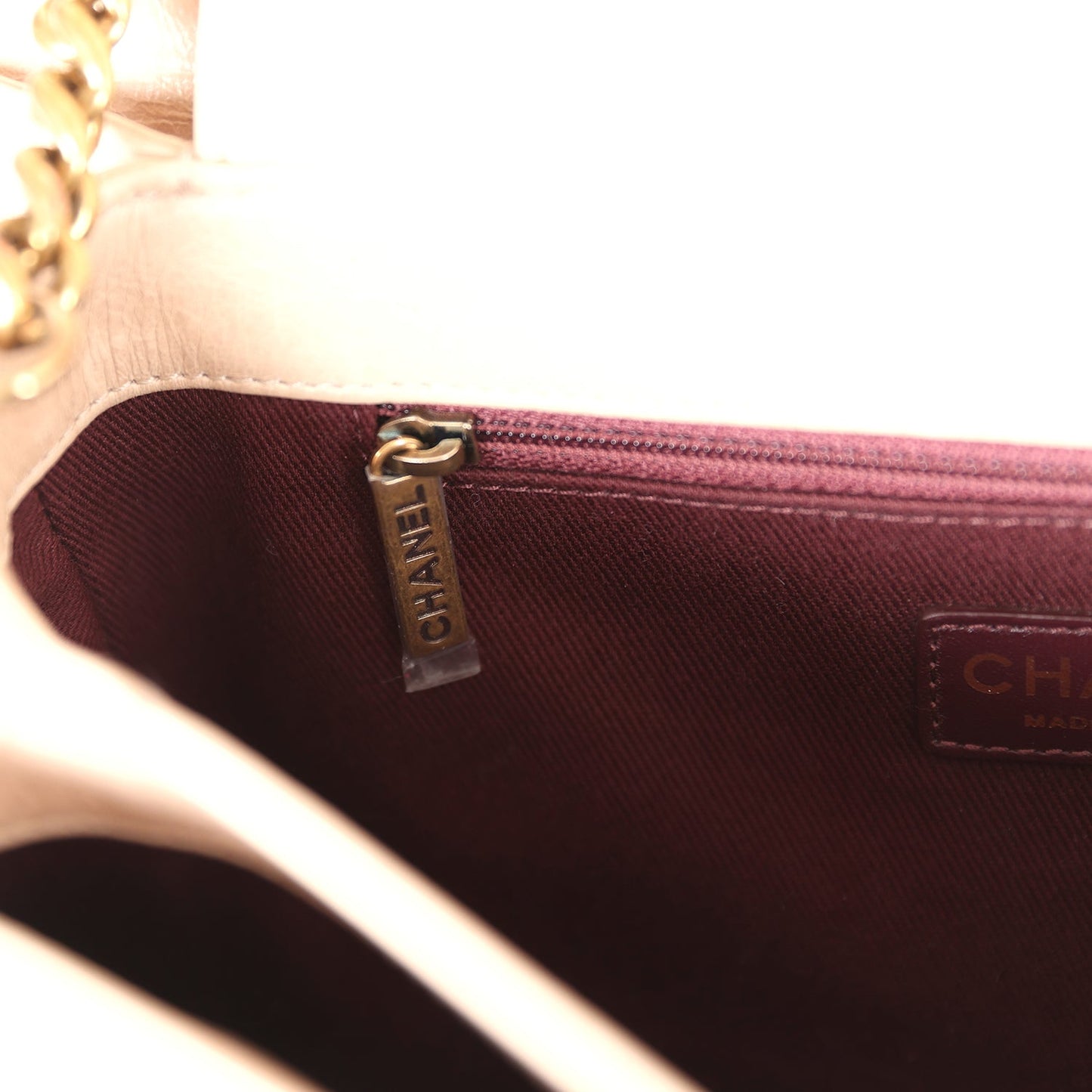 Chanel Perfect Edge Flap Bag Beige Aged Calfskin Antique Gold Hardware