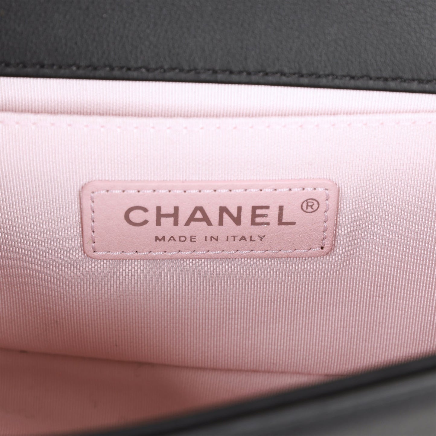 Chanel Small Boy Bag Black Calfskin and Pearl Silver Hardware